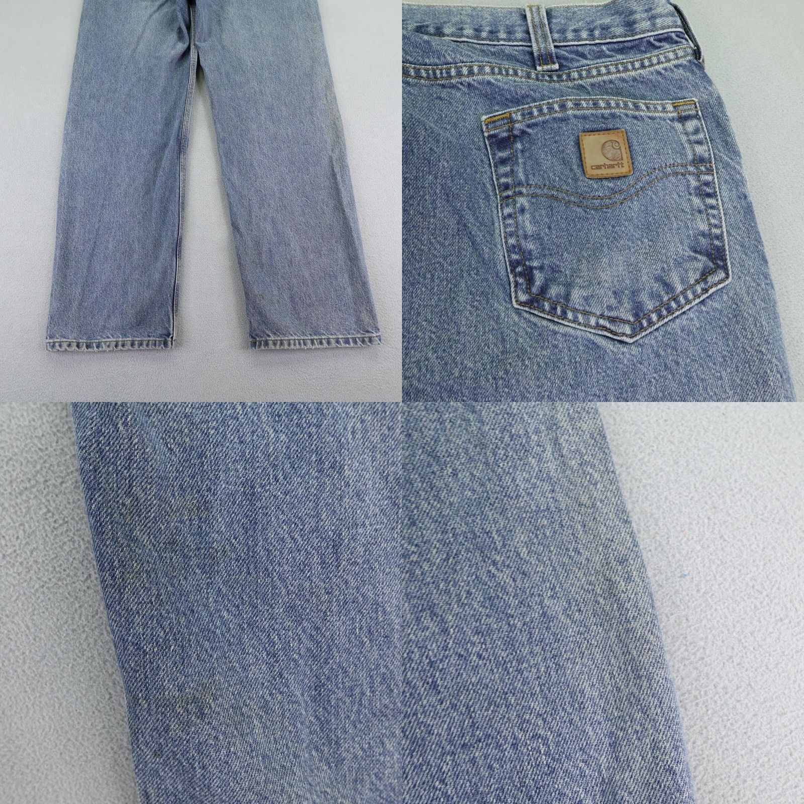 Carhartt VINTAGE Carhartt Jeans Mens 40x32 Blue Denim Relaxed Fit Straight Leg Utility Workwear Size US 38 / EU 54 - 8 Thumbnail