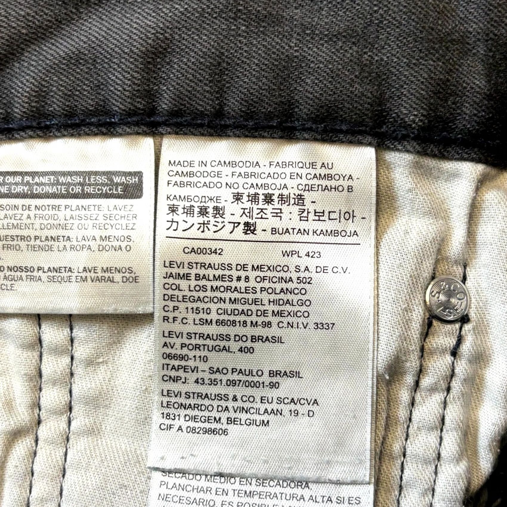 Levi's Levi’s 505 Jeans Mens 32x30 Charcoal Denim Regular Fit Straight Rugged Workwear Jeans Size US 32 / EU 48 - 7 Thumbnail
