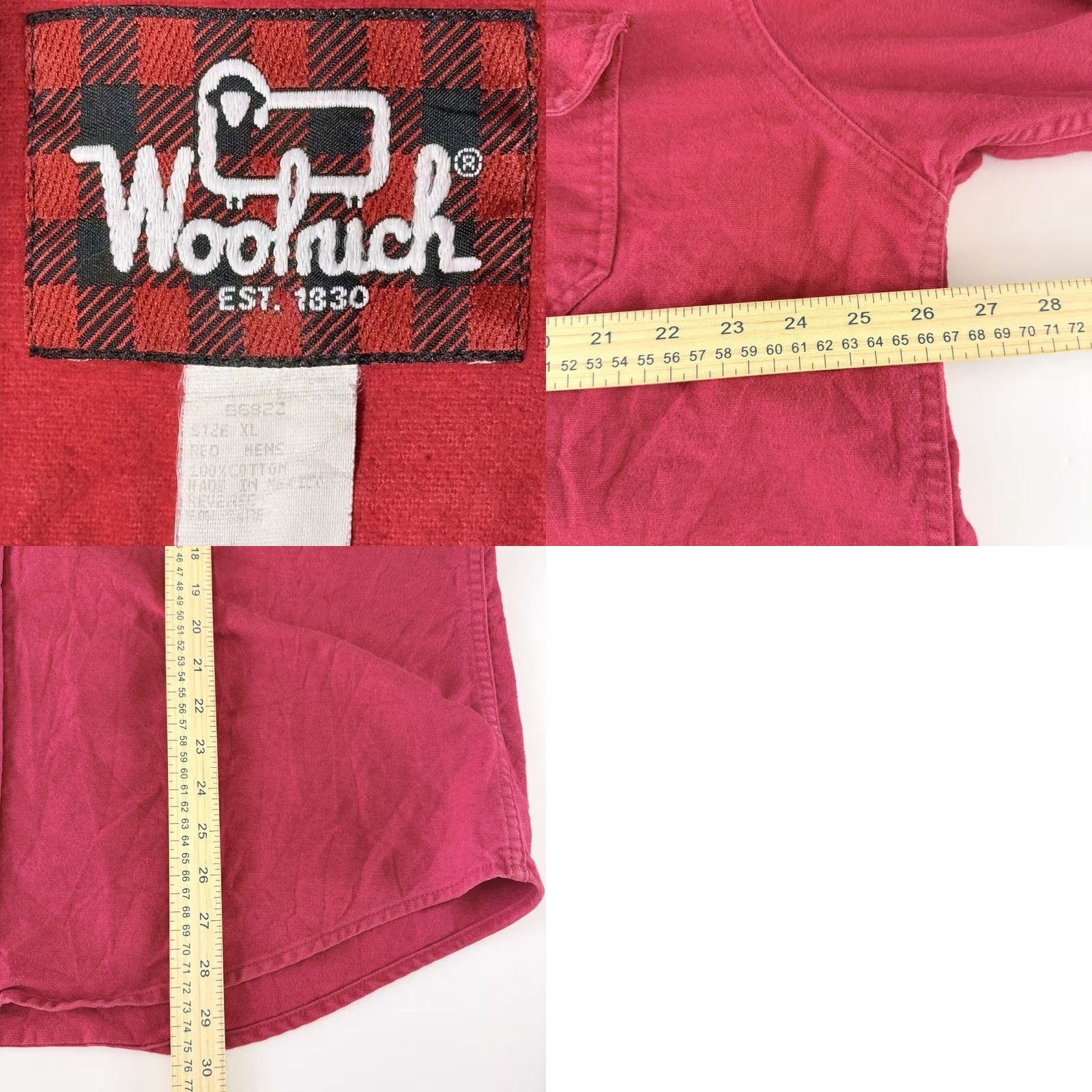 Vintage Vintage Woolrich Button-Up Shirt Red Long Sleeve Western Men's XL Size US XL / EU 56 / 4 - 9 Thumbnail