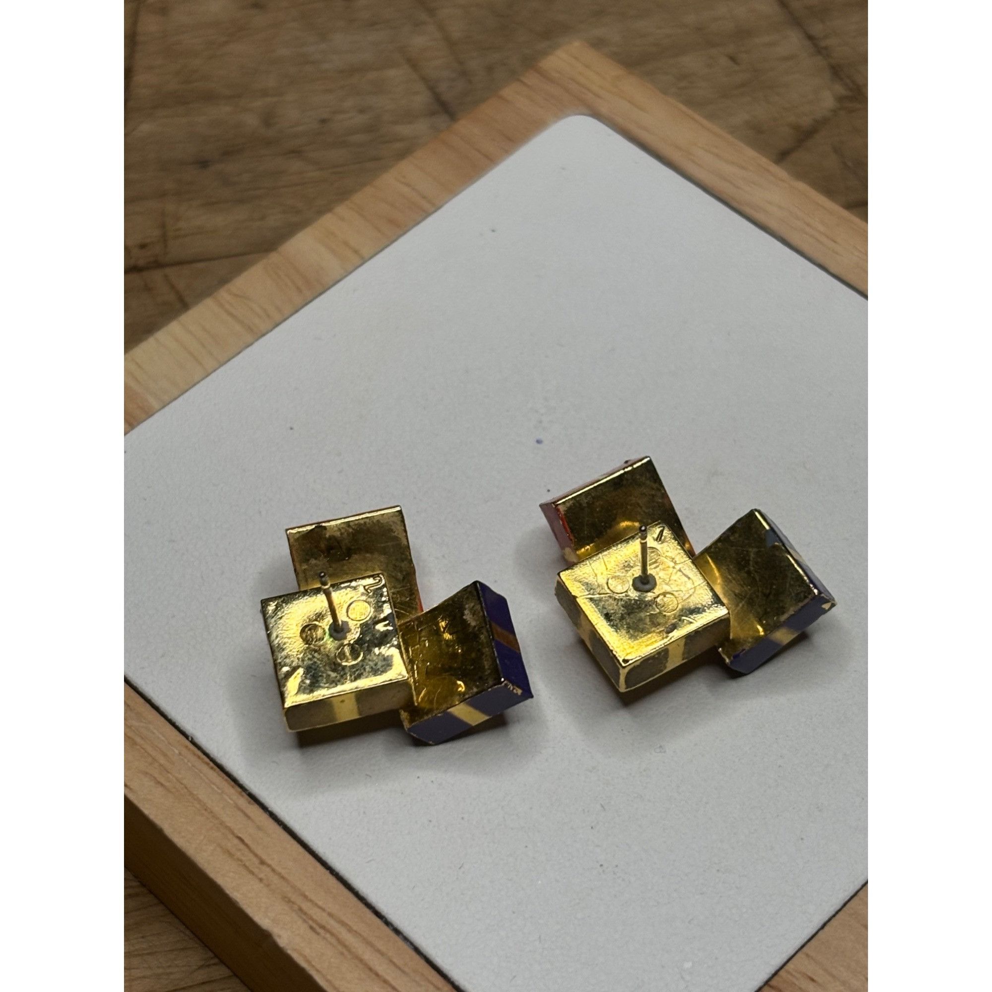 Other Christmas presents Earrings Square Stud Earrings With Rhines Size ONE SIZE - 6 Thumbnail