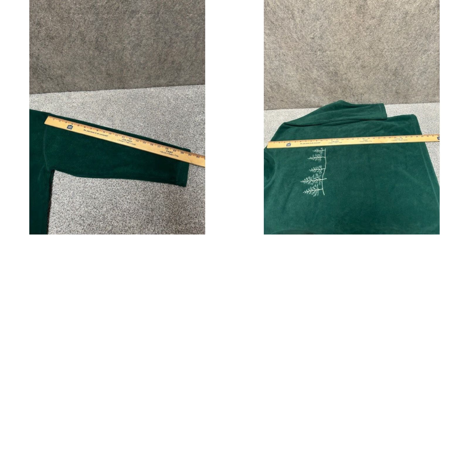 Vintage VINTAGE Marsh Landing Fleece Sweatshirt Womens Medium Embroidered Trees 70s Green Christmas Holiday Nature Outdoor Winter Pullover Sweater Size M / US 6-8 / IT 42-44 - 8 Thumbnail