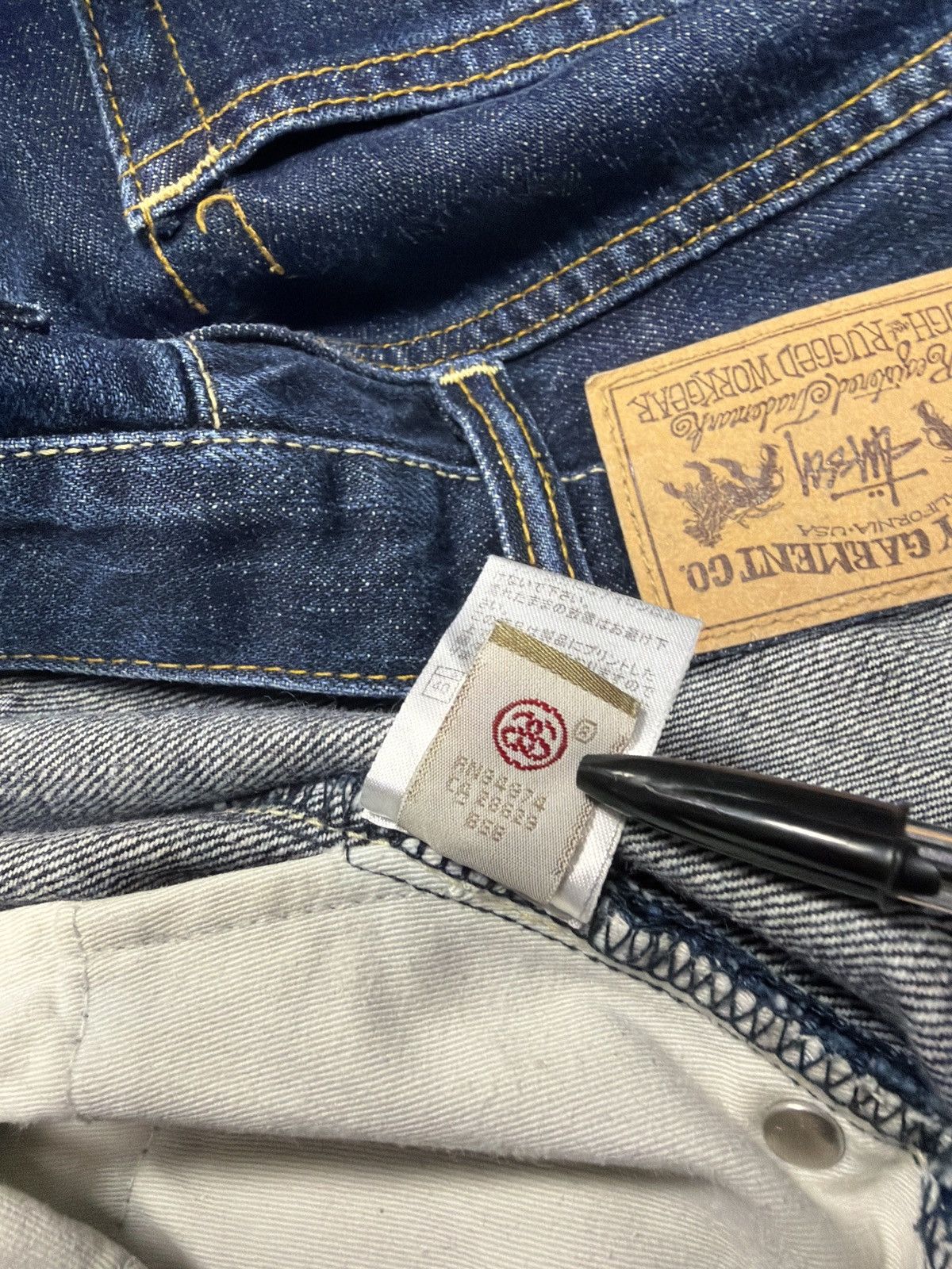 Stussy Vintage 2000s Stussy Navy & Blue Jeans - Waist: 36” Size US 36 / EU 52 - 8 Thumbnail