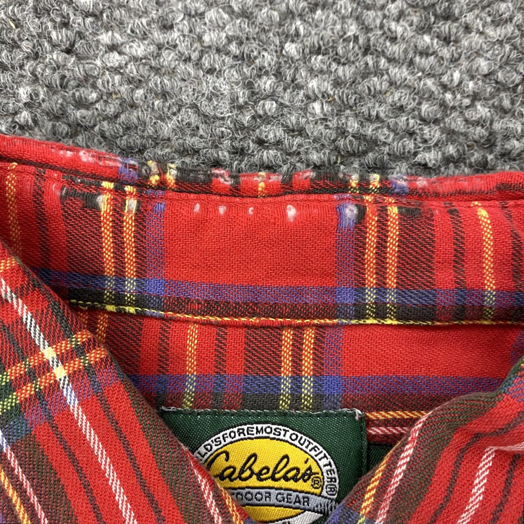 Vintage VINTAGE? Wait—Cabela's Shirt Mens Large Red Plaid Flannel Button-Down Long Sleeve Outdoor Shirt L Red Cotton Plaid Mens Size US L / EU 52-54 / 3 - 5 Thumbnail