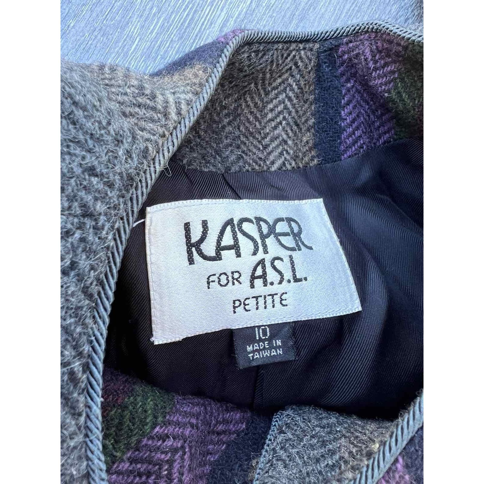 Jasper Conran KASPER FOR A.S.L. PETITE Wool Alpaca Blend Size 10 A000212 Size L / US 10 / IT 46 - 11 Thumbnail