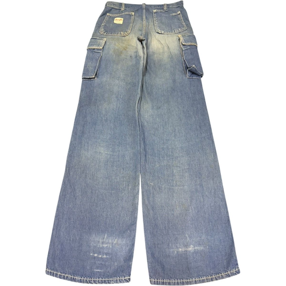 Wrangler Vintage Wrangler Blue Wash Cargo Distress Baggy Jeans Size US 28 / EU 44 - 2 Thumbnail