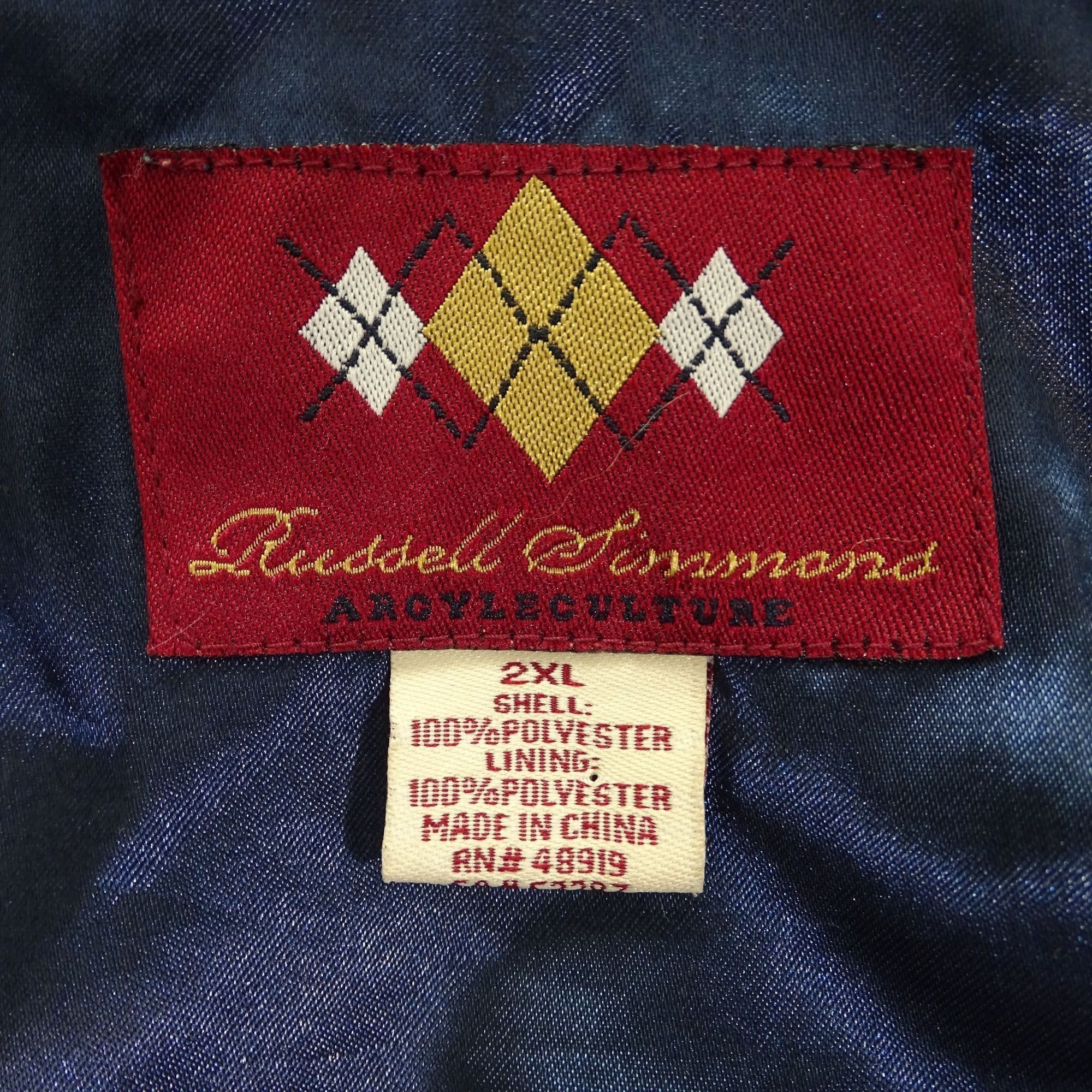 Other Vintage Russell Simmons Argyleculture Men Blue Hooded Jacket Size US XXL / EU 58 / 5 - 8 Thumbnail
