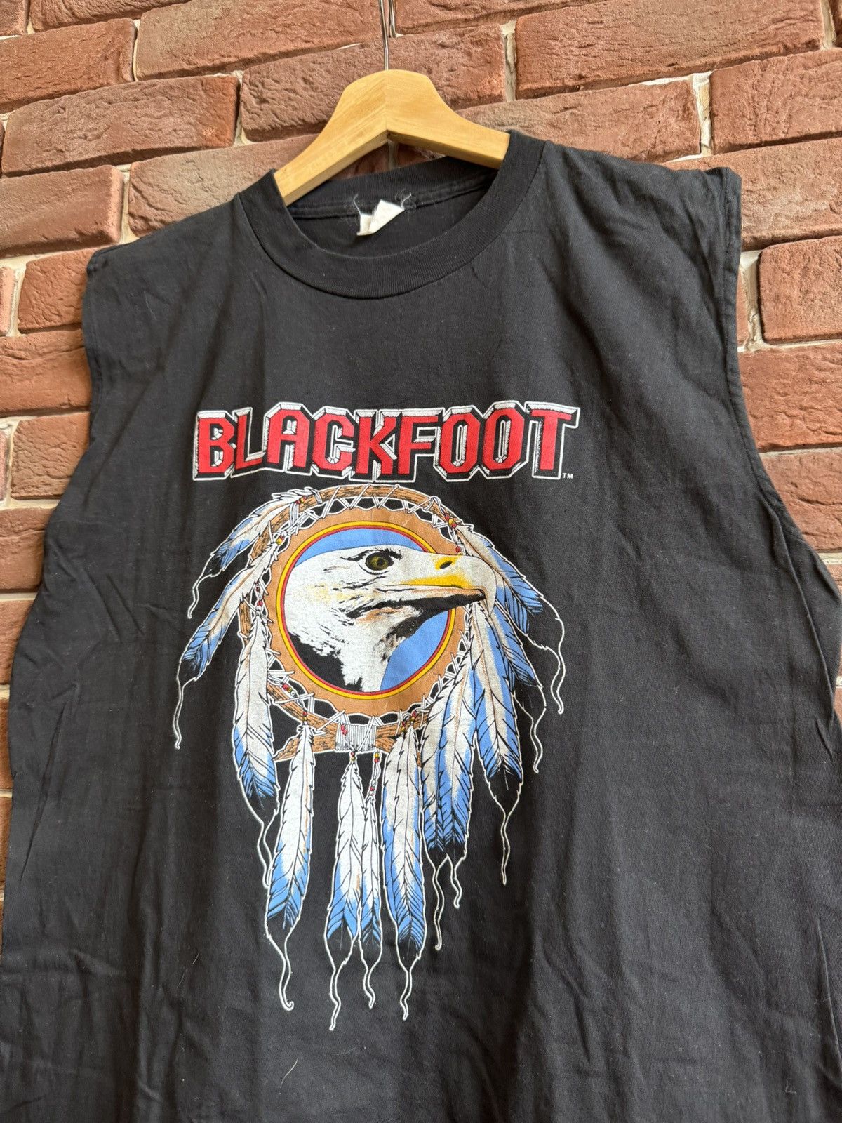 Band Tees Vintage 1990 Blackfoot Eagle Tour XL black Rock Band Tee 90s Size US XL / EU 56 / 4 - 3 Thumbnail