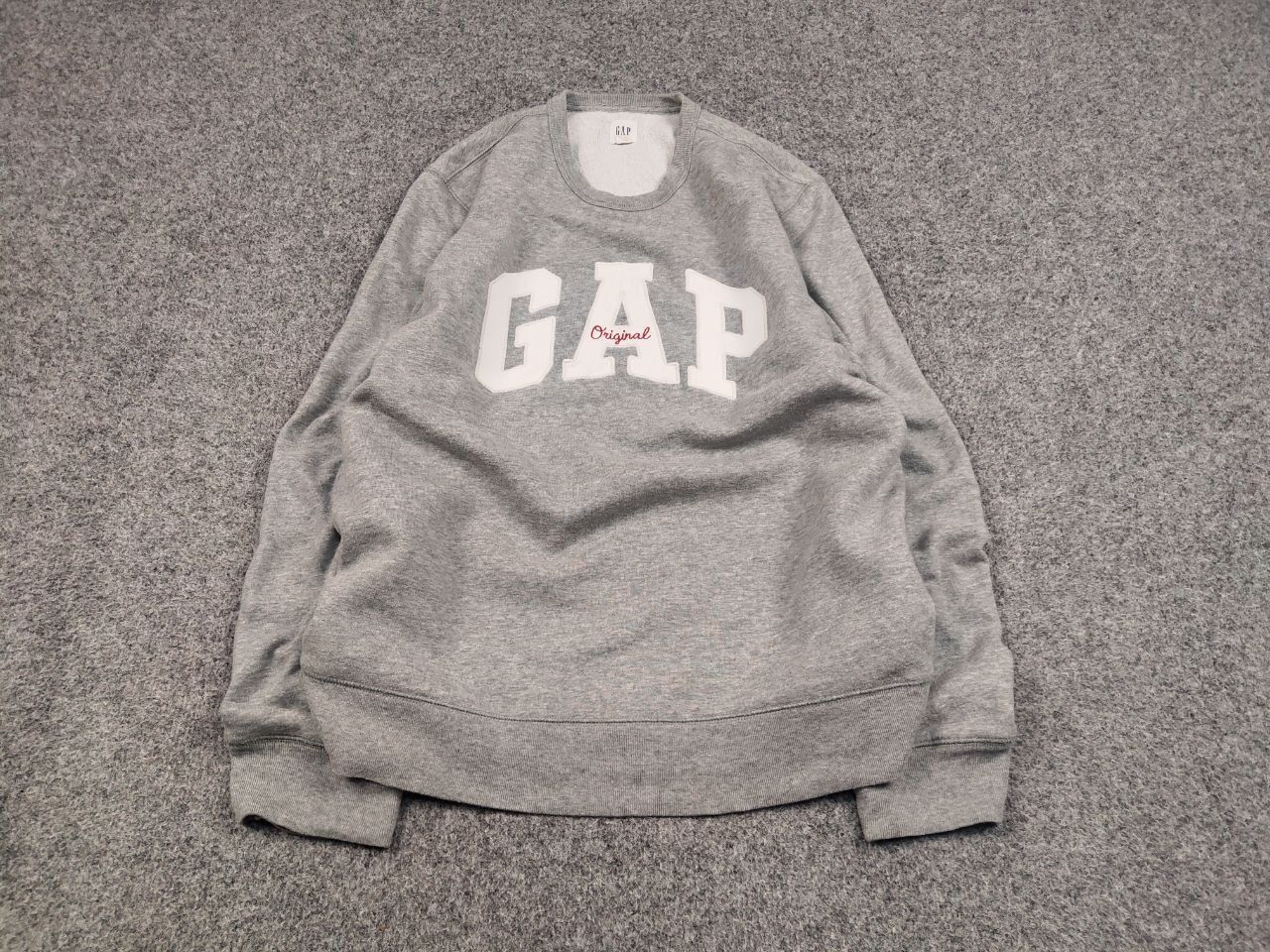 Gap Gap gray embroidered logo Crew Chek Sweatshirt Vintage Style Size US L / EU 52-54 / 3 - 2 Thumbnail