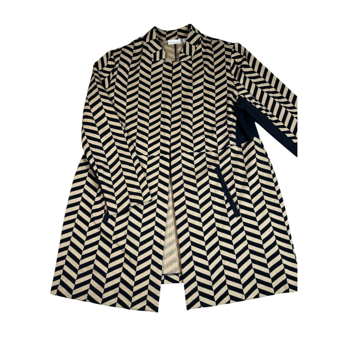 Chicos Chico's Chevron Open Front Cardigan Size 3 US XL Size XL / US 12-14 / IT 48-50 - 2 Thumbnail