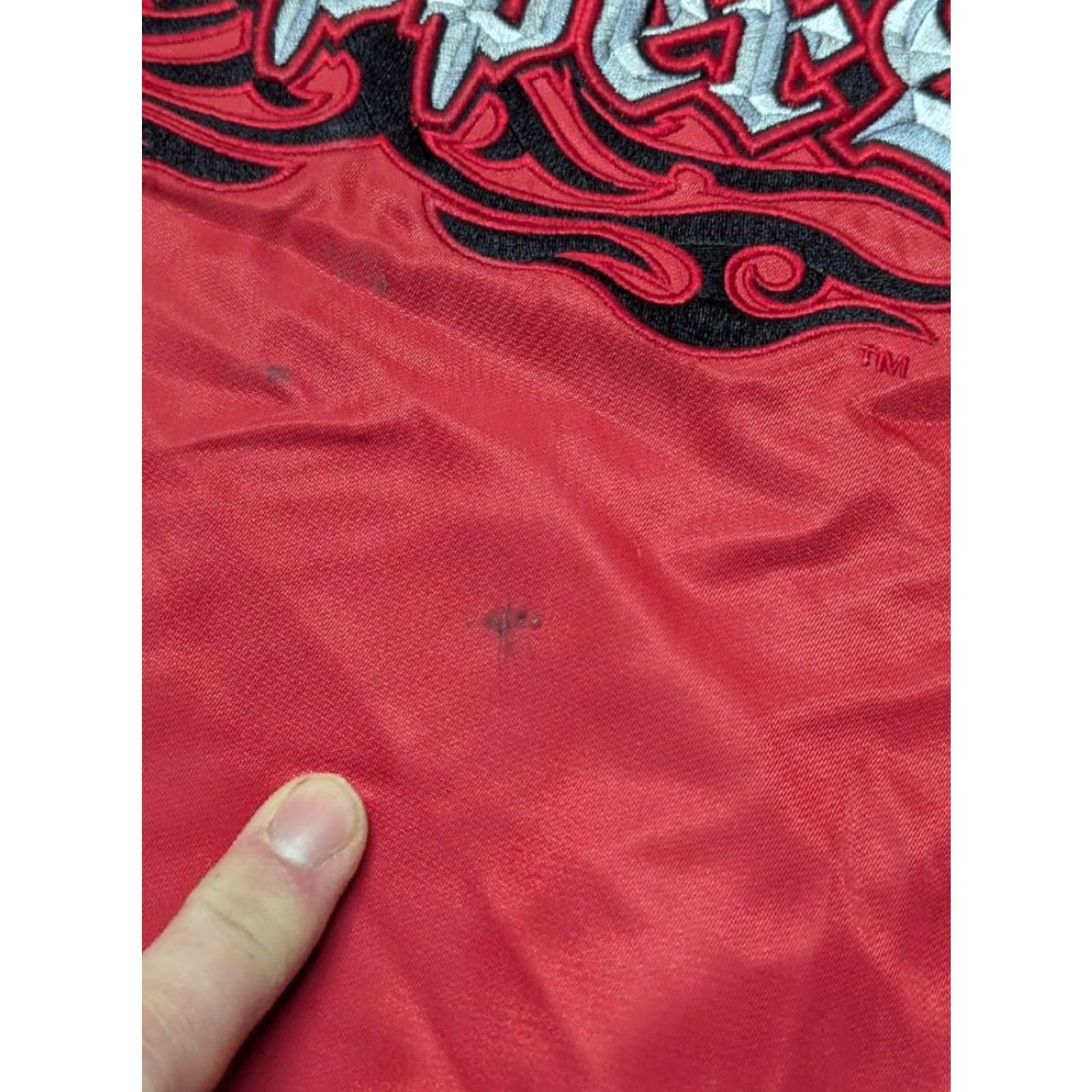 Vintage VINTAGE power TRip Orange County Choppers jacket Motorcycle Jacket XL red nylon padded flames Mens Size US XL / EU 56 / 4 - 4 Thumbnail