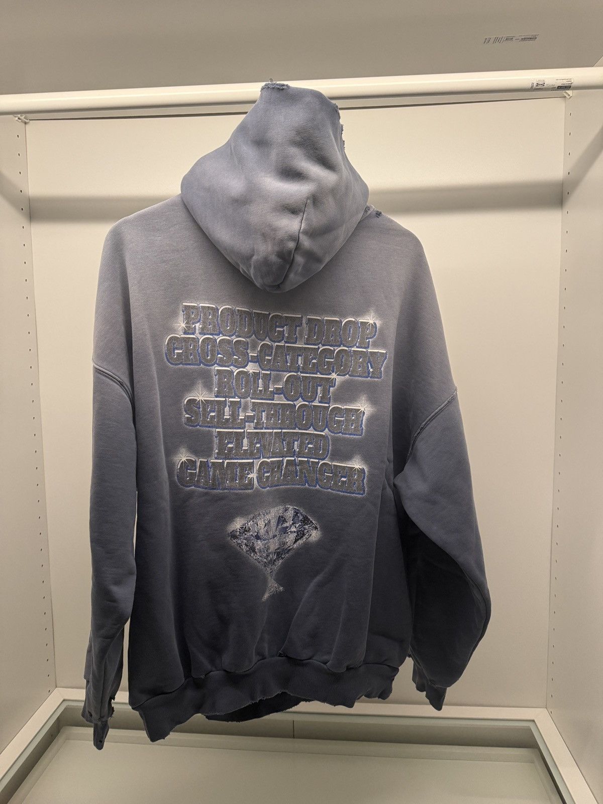 Balenciaga Balenciaga SNBN large fit washed blue hoodie Size US S / EU 44-46 / 1 - 4 Thumbnail