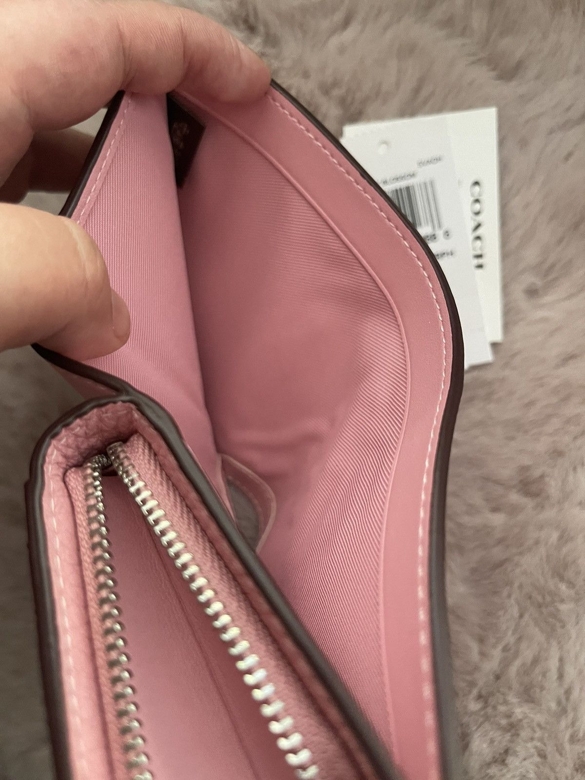 Coach Coach Pink Leather Zip Around Wallet Size ONE SIZE - 6 Thumbnail