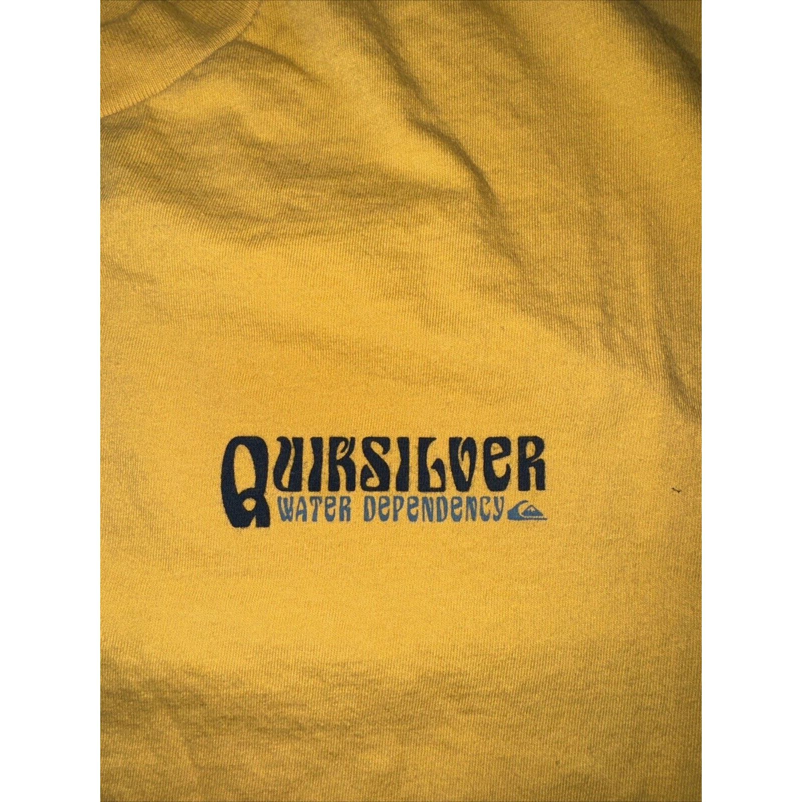 Quiksilver × Vintage Quicksilver Water Dependency T-Shirt Yellow Medium 18x25.5 Size US M / EU 48-50 / 2 - 4 Thumbnail