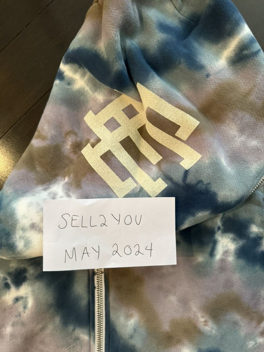 Eric Emanuel Eric Emanuel Tie Dye Full Zip Up Hoodie Size US L / EU 52-54 / 3 - 3 Thumbnail
