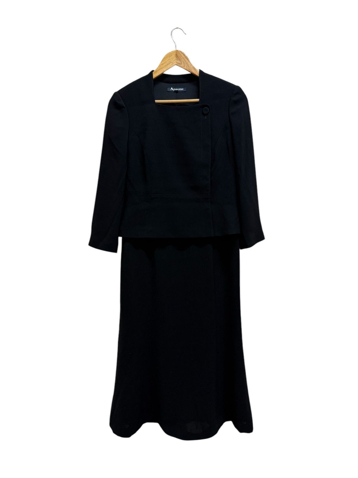 Aquascutum Aquascutum Black Formal Dress Open Front Size S / US 4 / IT 40 - 1 Thumbnail