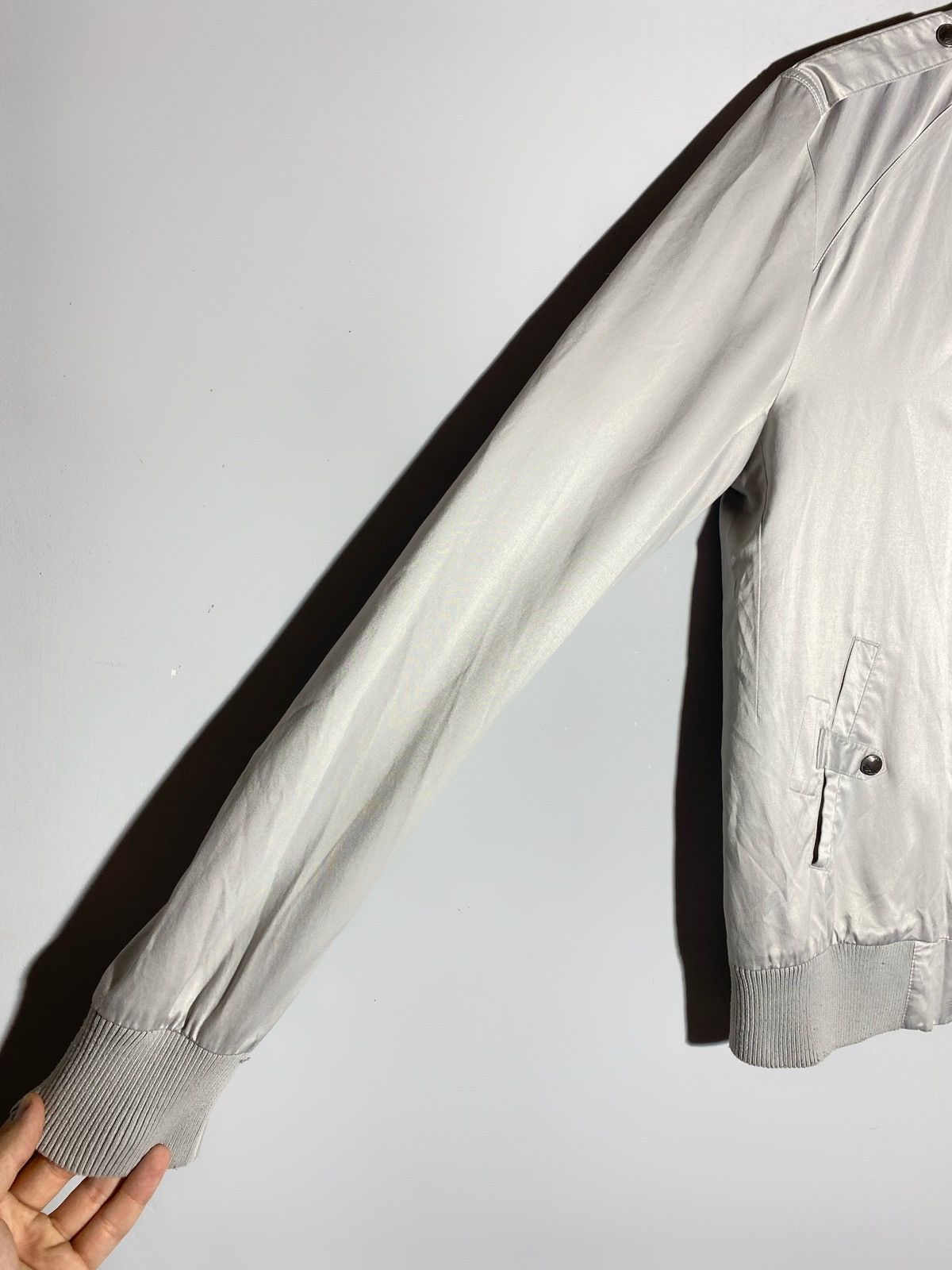 Allsaints All Saints A/W 2007 Silver Channel Bomber Jacket Size US L / EU 52-54 / 3 - 11 Thumbnail