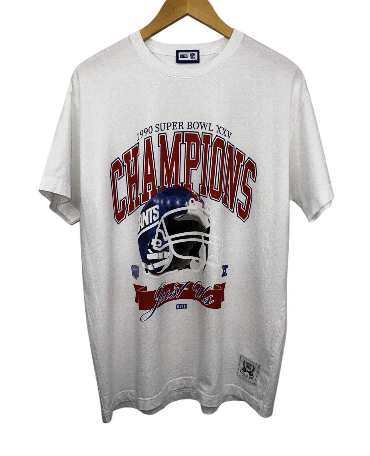 Kith Kith x NFL Giants Superbowl Vintage Tee Shirt Sz M RARE | Grailed