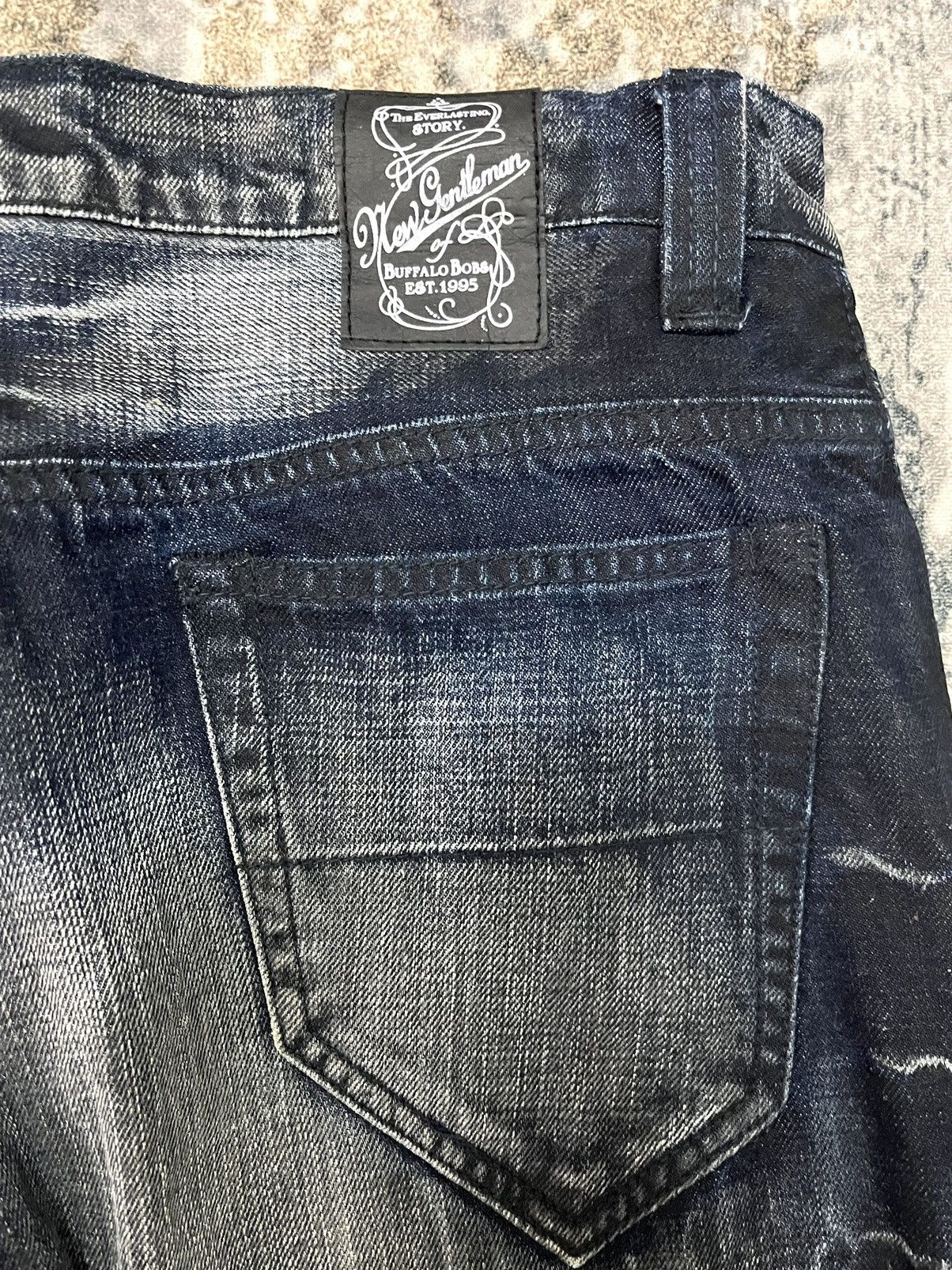 Buffalo Bobs Denim Blue Jeans Thunder art Design