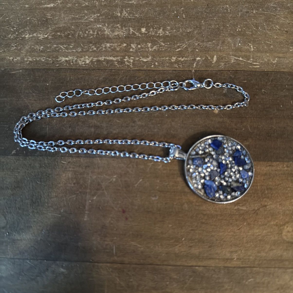 Other Silver tone round druzy pendant necklace Size ONE SIZE - 2 Thumbnail