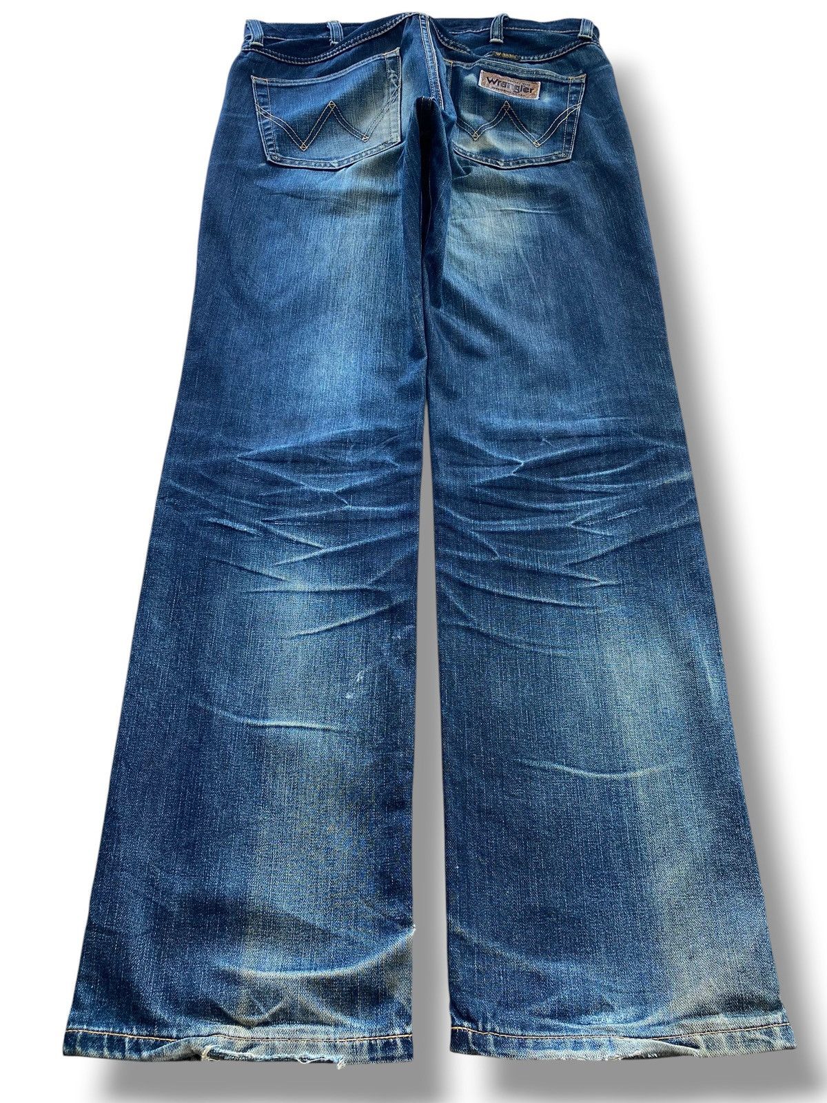 Wrangler Wrangler Mud Wash Whiskered Style Straight Leg Jeans Size US 34 / EU 50 - 3 Thumbnail
