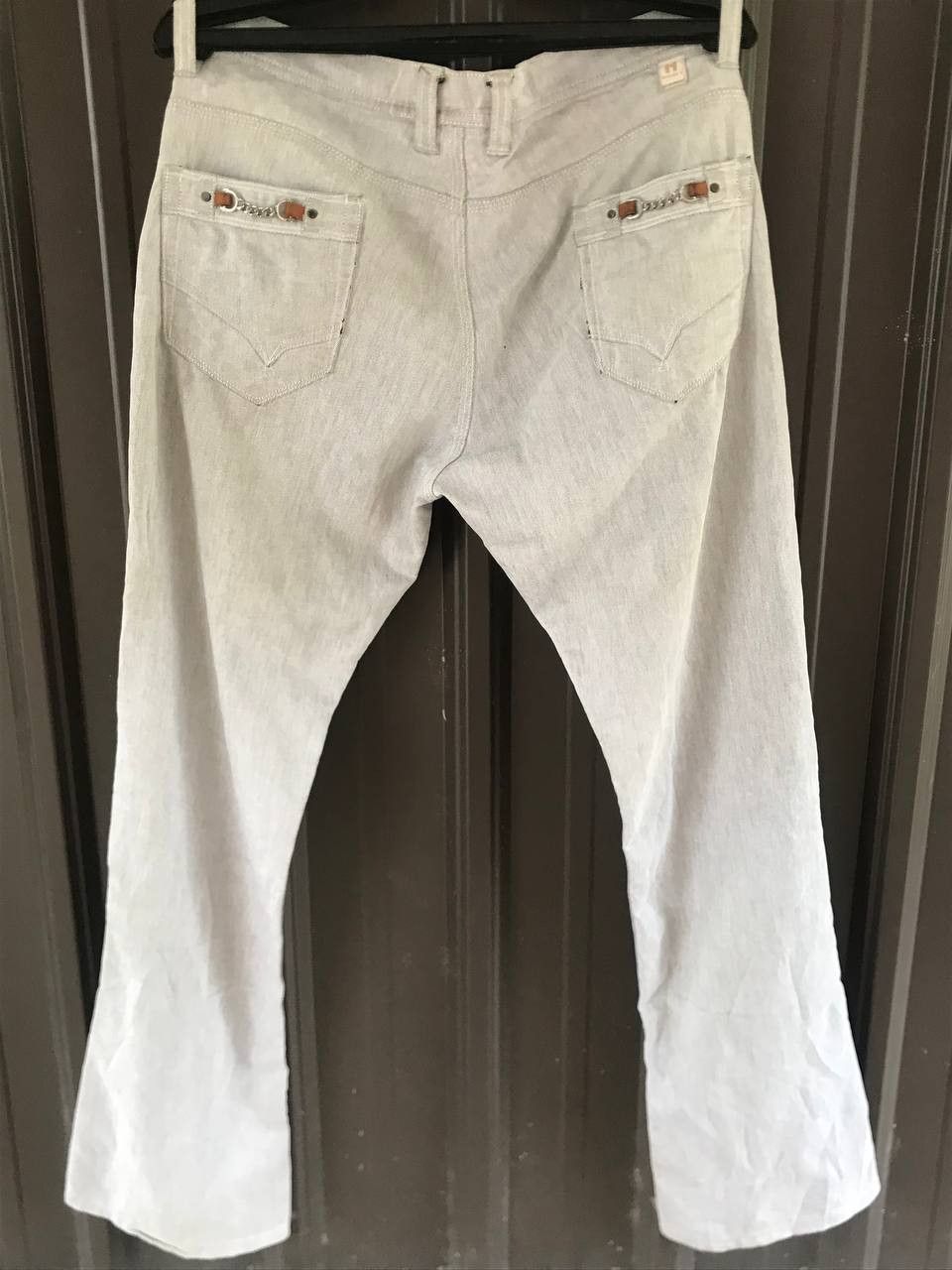 Japanese Brand × Le Grande Bleu (L.G.B.) × Nicole Club Hideaway By Nicole Super Flare Chain Pocket Jean Size US 35 - 1 Thumbnail