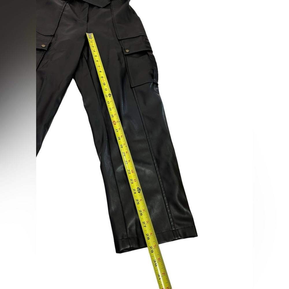 Designer Jason Wu l NWT Vegan Leather Cargo Pants Size 8 Size 30" / US 8 / IT 44 - 6 Thumbnail