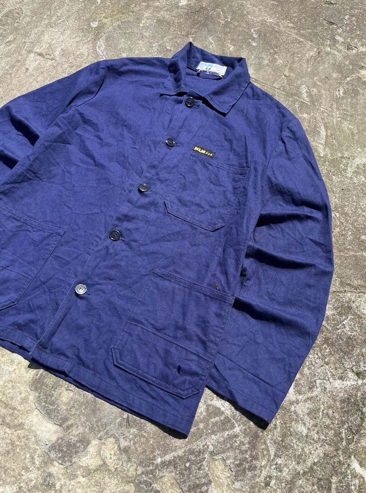 Vetra Vintage Blue French Work Jacket Chore Coat Sanforized Size US S / EU 44-46 / 1 - 3 Thumbnail