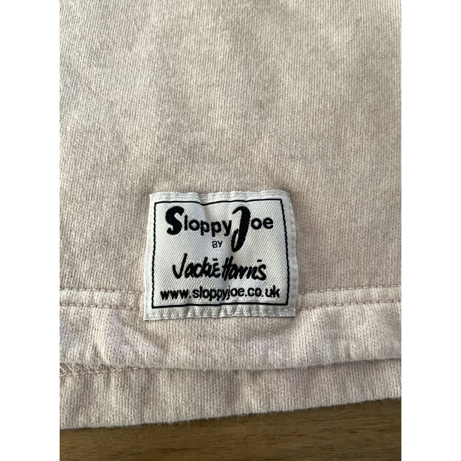 Vintage Sloppy Joe Sweatshirt Womens M Peach Collared Pullover Organic Cotton Made UK Size M / US 6-8 / IT 42-44 - 5 Thumbnail