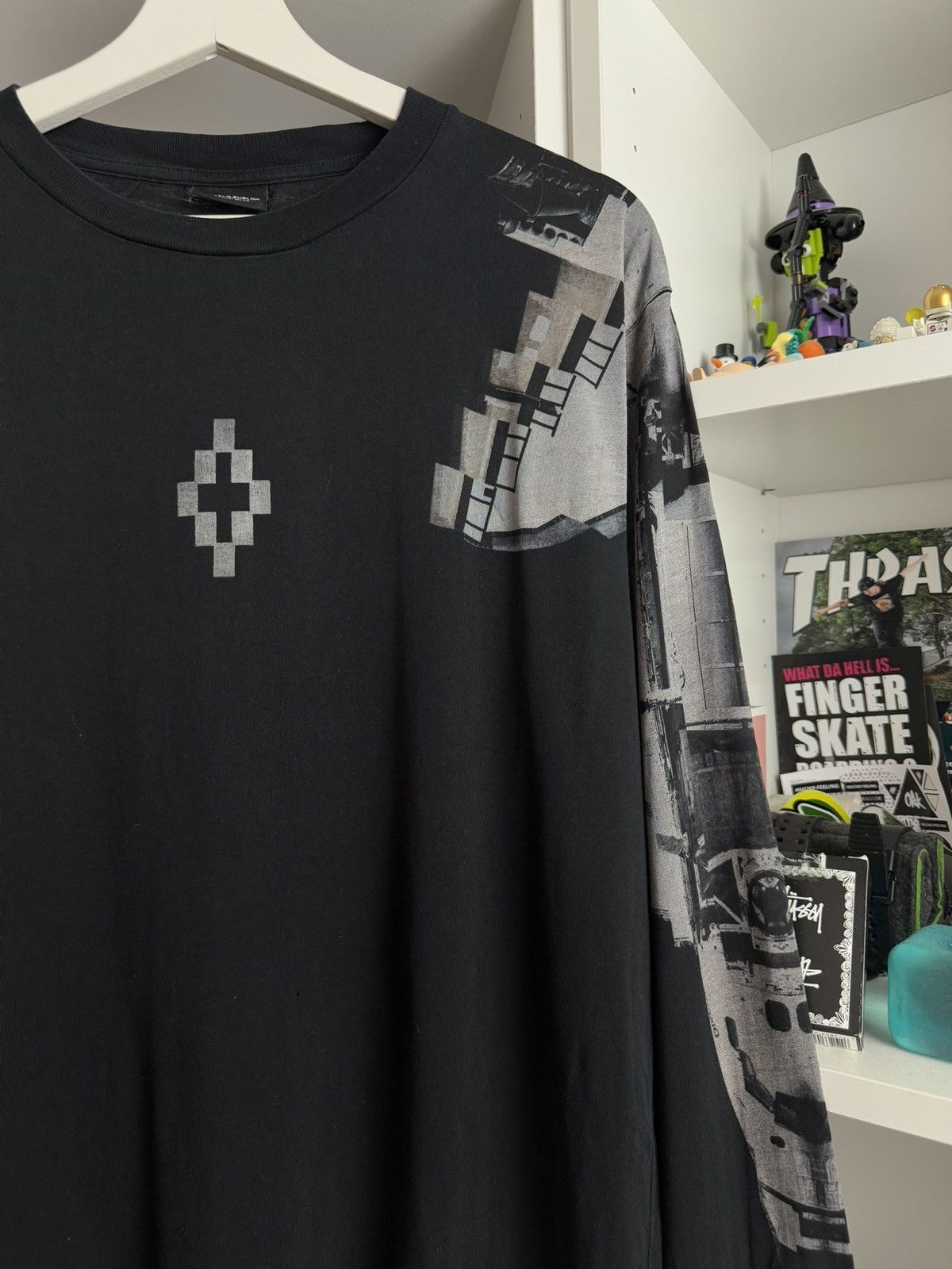 Designer × Marcelo Burlon Marcelo Burlon black printed longsleeve t-shirt XS designer Size US XS / EU 42 / 0 - 5 Thumbnail