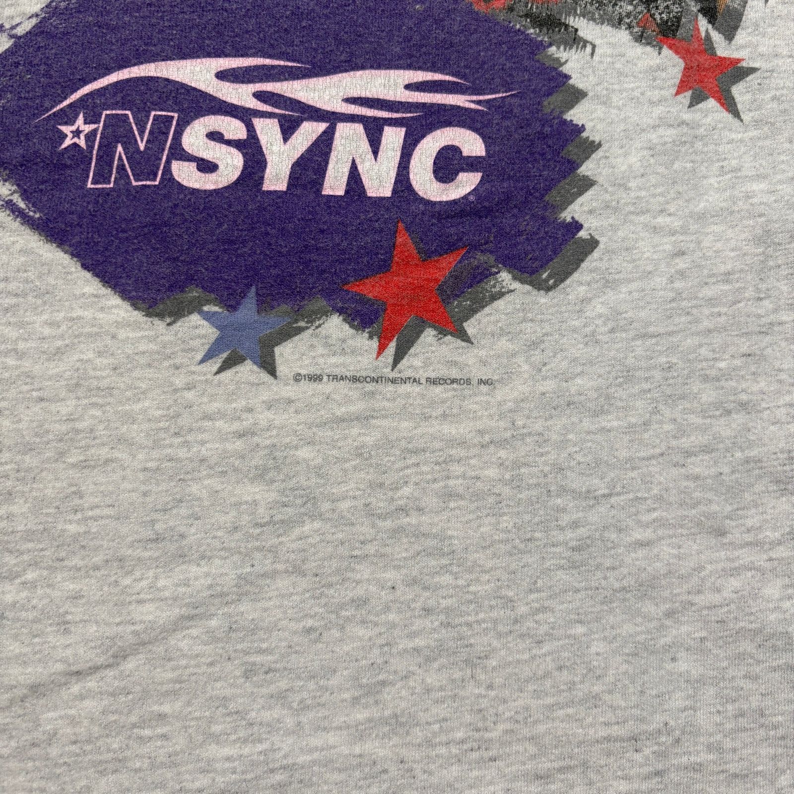 Tultex VTG 90's 1999 NSNYC Graphic Band Short Sleeve T-Shirt Gray L Size US L / EU 52-54 / 3 - 3 Thumbnail