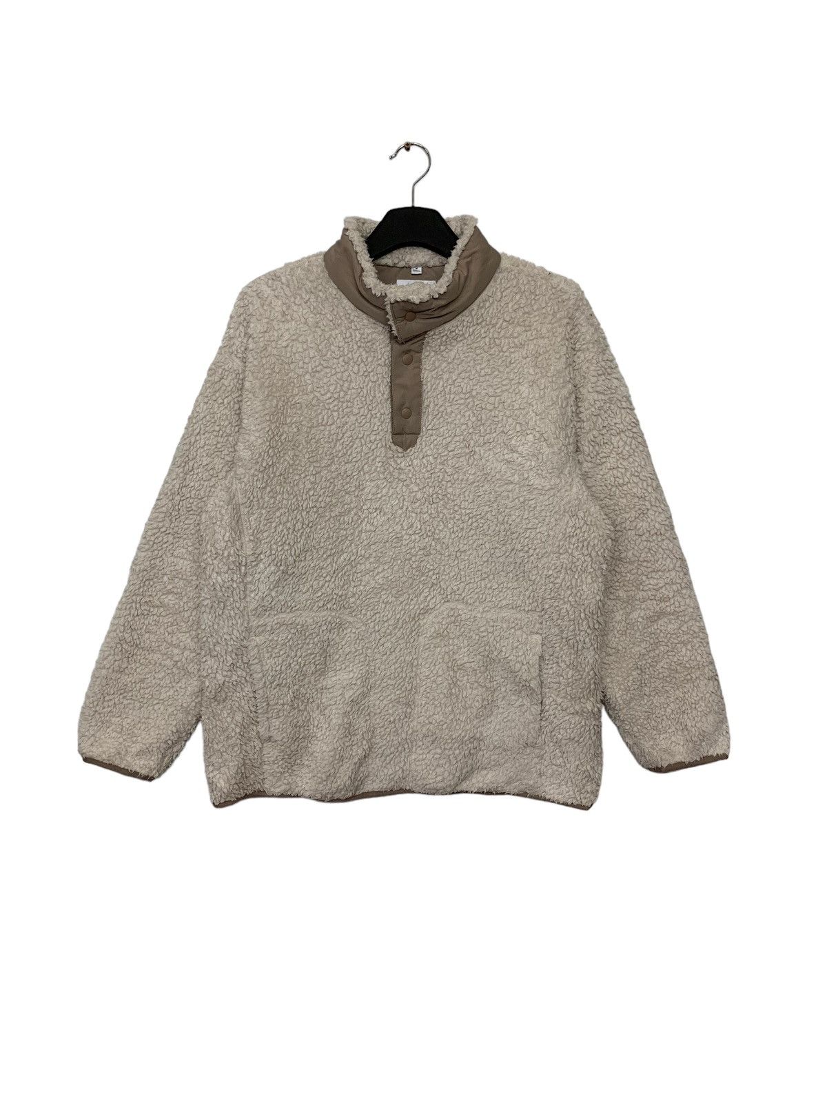 RARE UNIQLO X WHITE MOUNTAINEERING FLEECE HALF BUTTON UP
