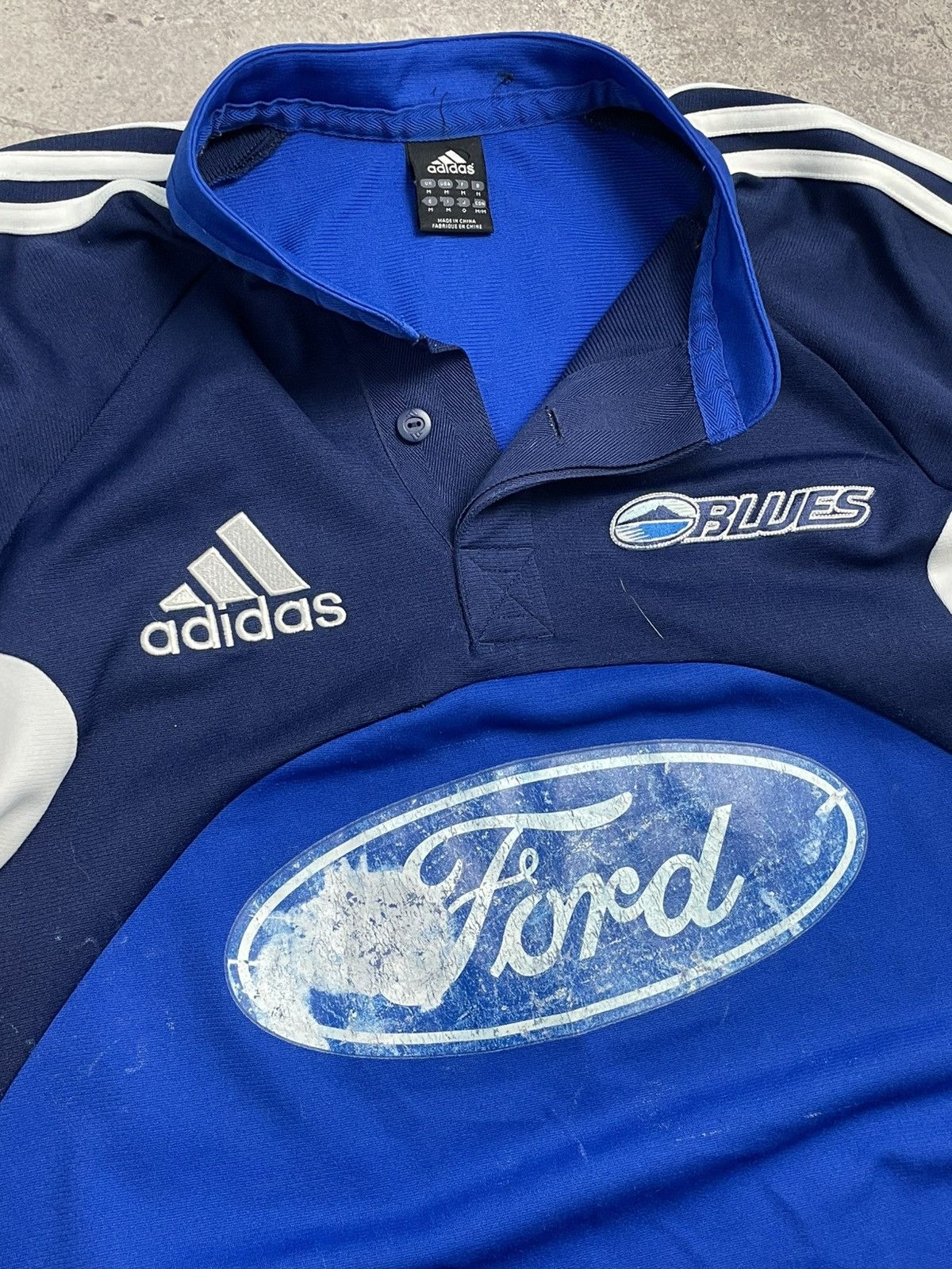 Adidas × Ford × Vintage Vintage Jersey Adidas Ford Rugby Blue T Shirt Rare Size US M / EU 48-50 / 2 - 5 Thumbnail