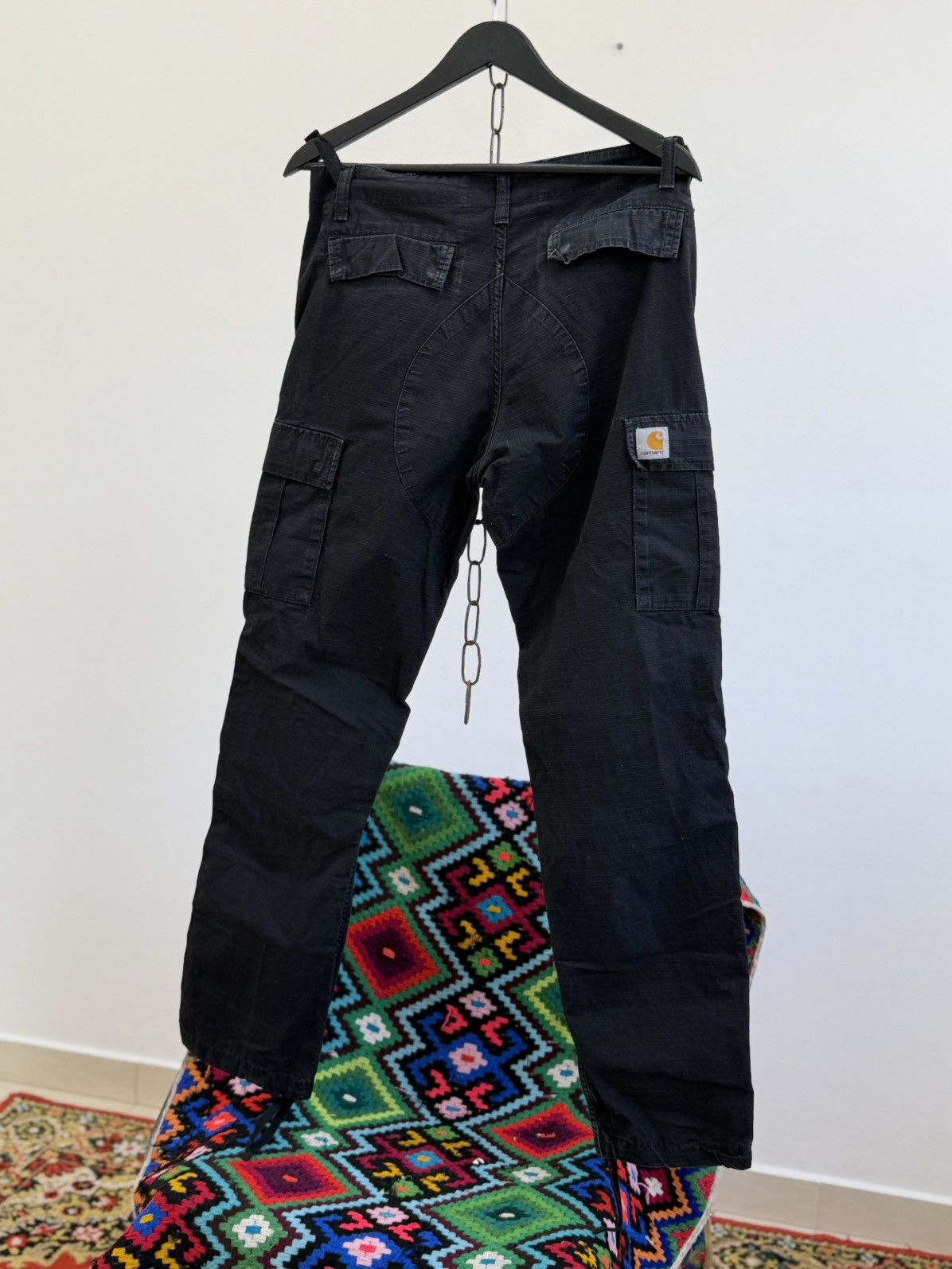 Carhartt vtg carhartt work cargo carpenter distressed washed pants Size US 30 / EU 46 - 7 Thumbnail