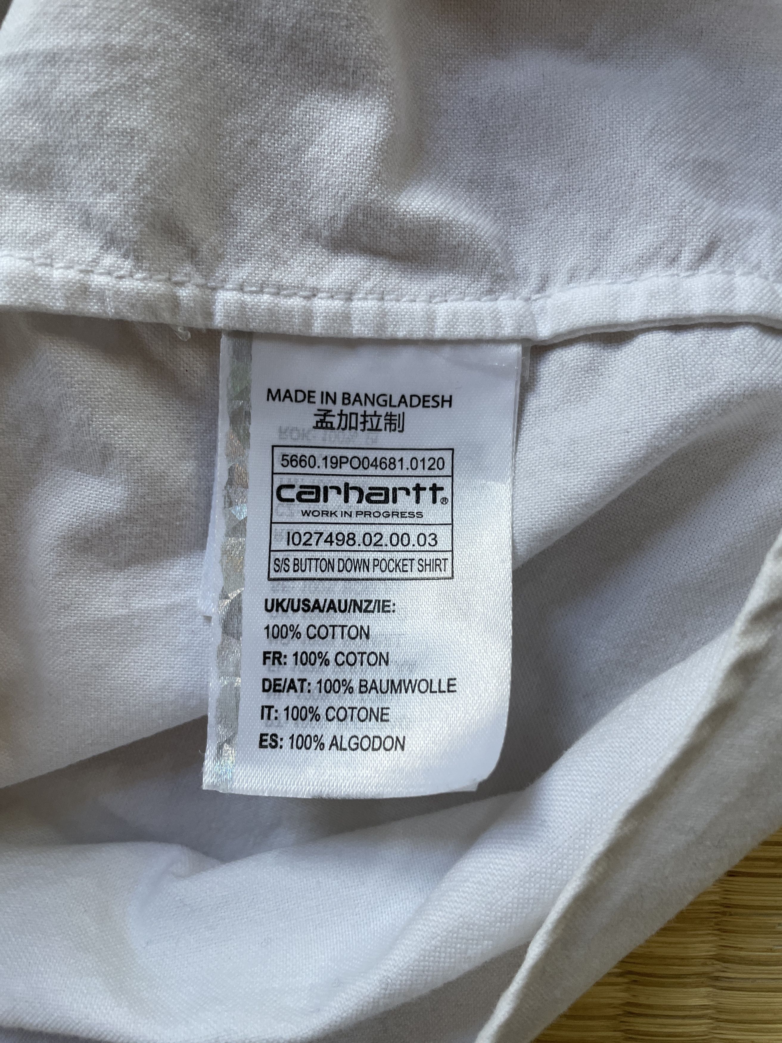 Carhartt White Carhartt work in progress shortsleeve shirt Size US M / EU 48-50 / 2 - 7 Thumbnail