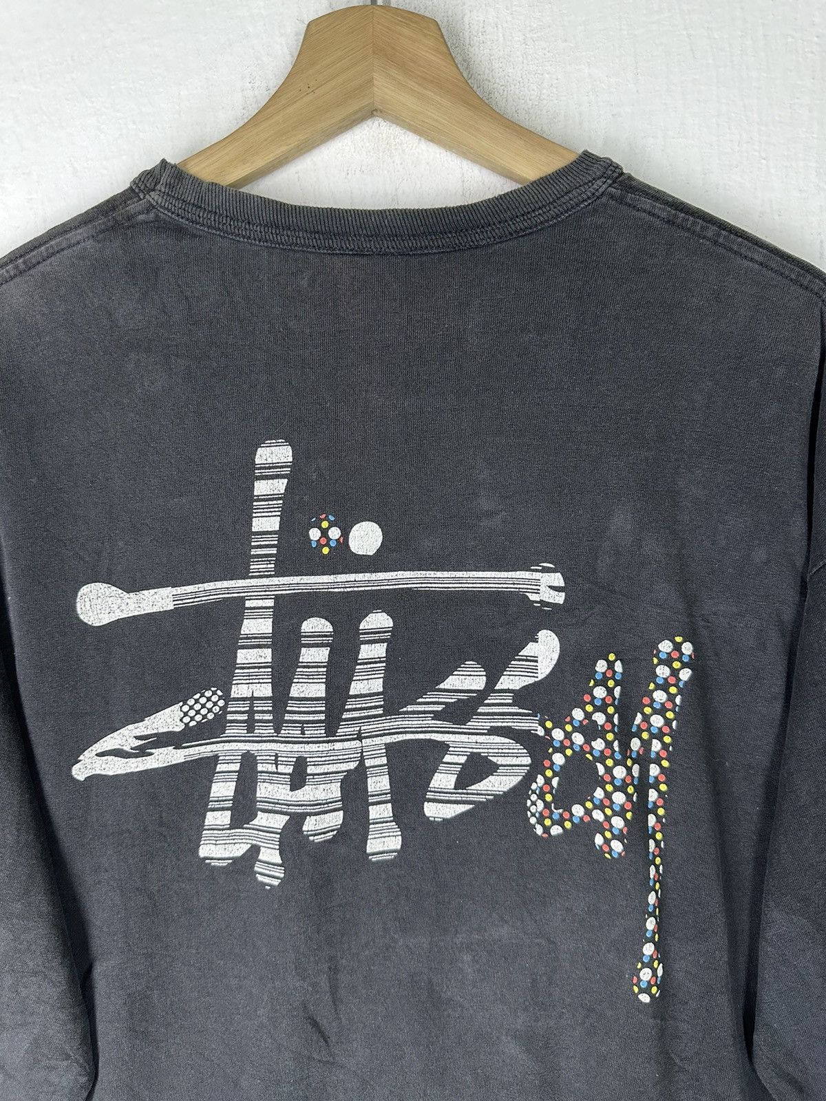 Stussy × Vintage Vintage 00’s Stussy Spellout Logo Camouflage Longsleeve Tee Size US L / EU 52-54 / 3 - 7 Thumbnail