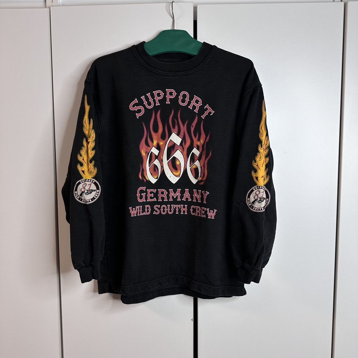 Band Tees Vintage 666 Support Germany Wild South Crew 81 Sweatshirt Size US S / EU 44-46 / 1 - 1 Thumbnail