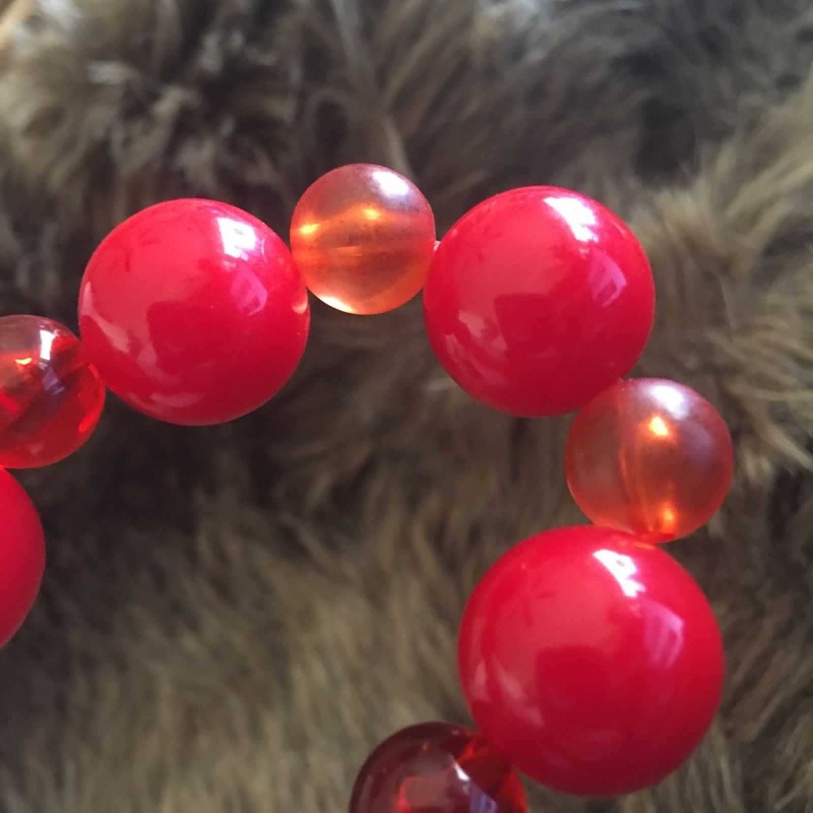 Vintage Vintage Claire’s red tone chunky bead necklace Size ONE SIZE - 7 Thumbnail