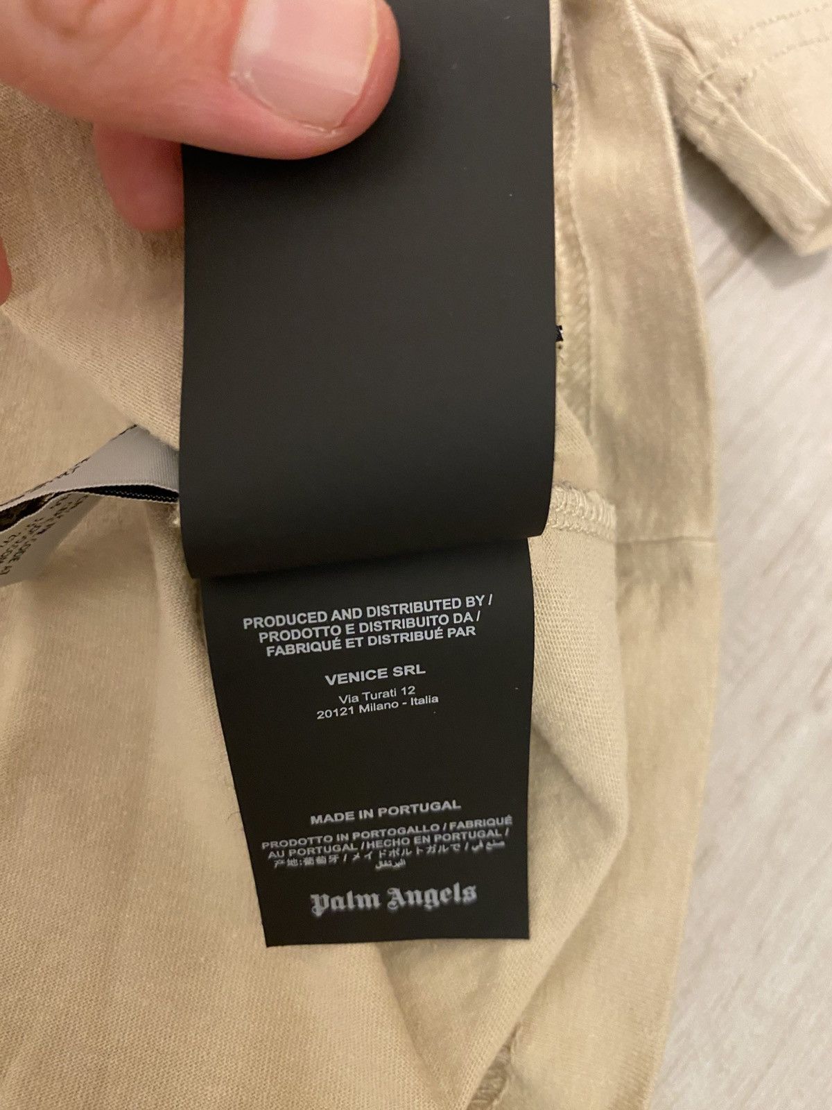 Palm Angels Palm Angels I Love LA Beige Oversized Tee Shirt Size S / US 4 / IT 40 - 8 Thumbnail