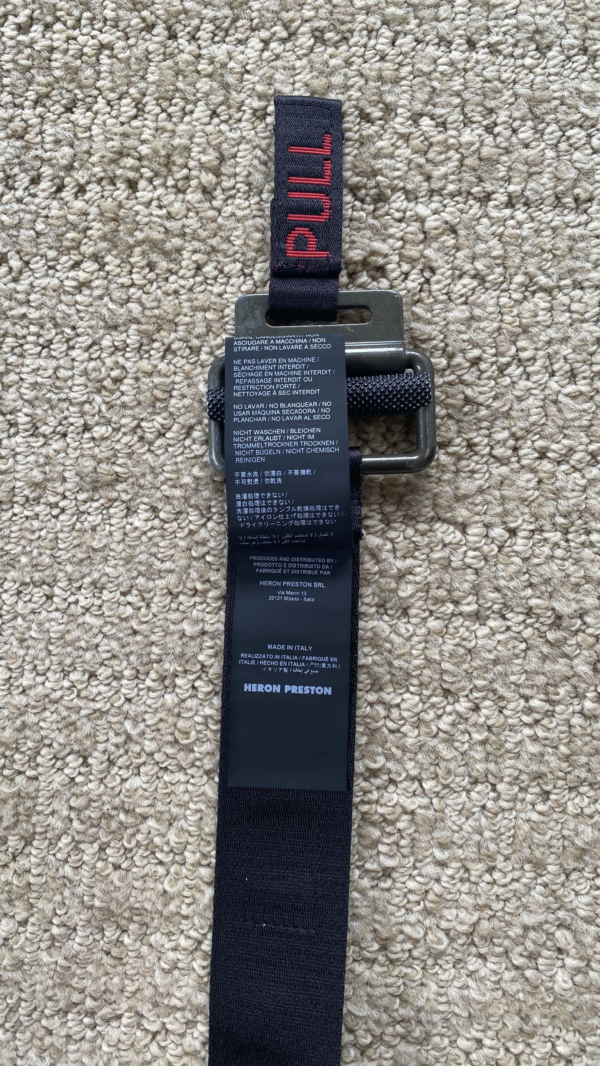 Heron Preston Relfective Tape Belt 'Black' - NEW Size ONE SIZE - 6 Thumbnail