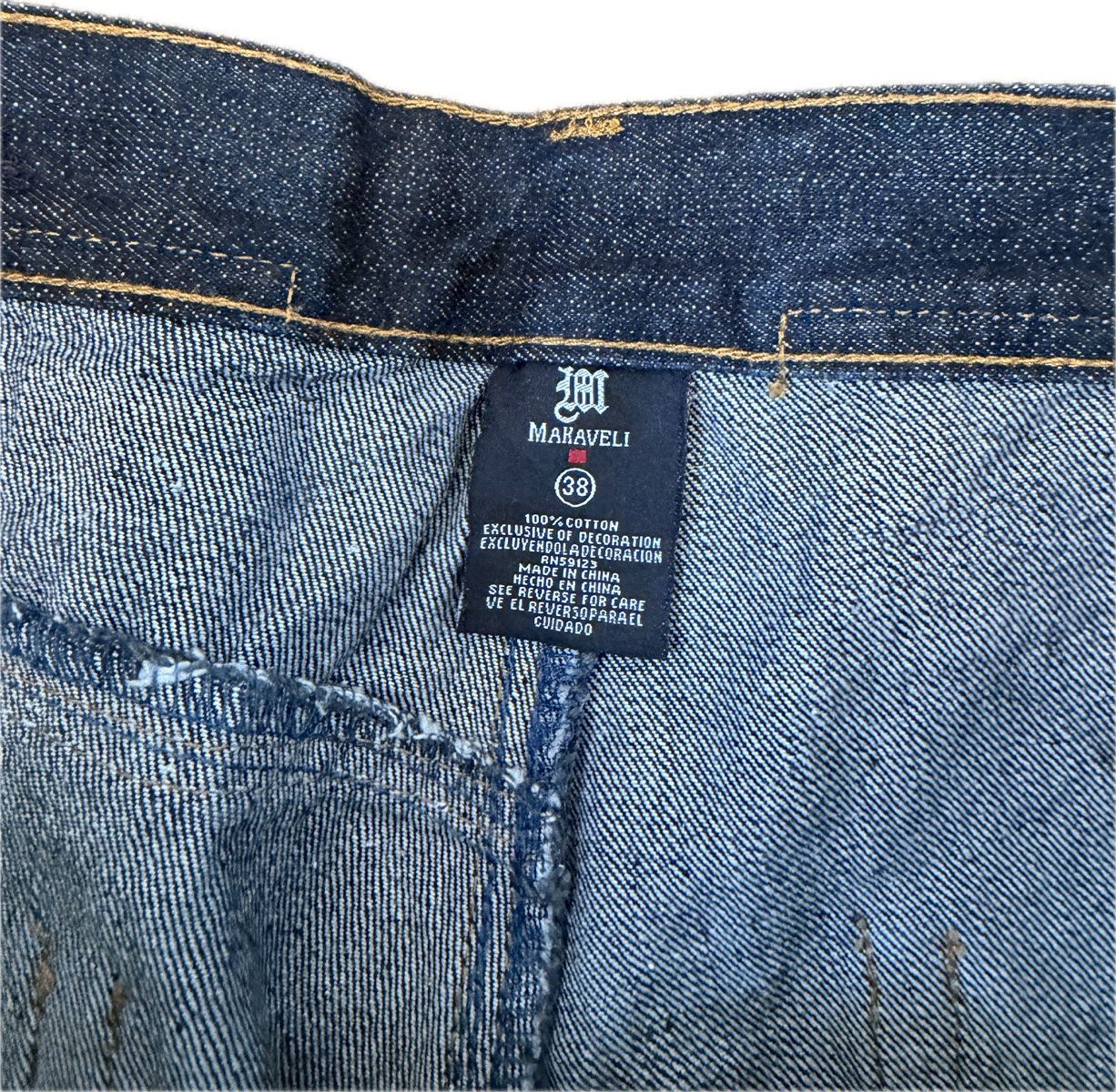 Makaveli 2Pac Printed Out Denim Jeans Size US 38 / EU 54 - 4 Thumbnail