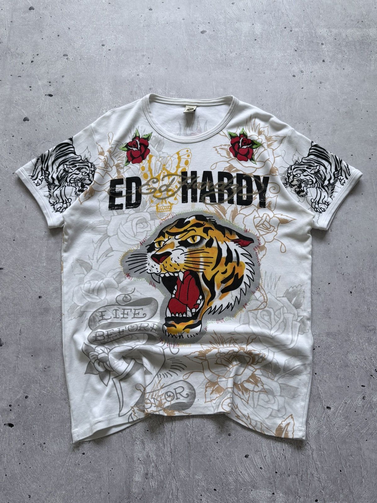 Ed Hardy Vintage Y2K Ed Hardy Christian Audigier T-Shirt Size US L / EU 52-54 / 3 - 1 Thumbnail