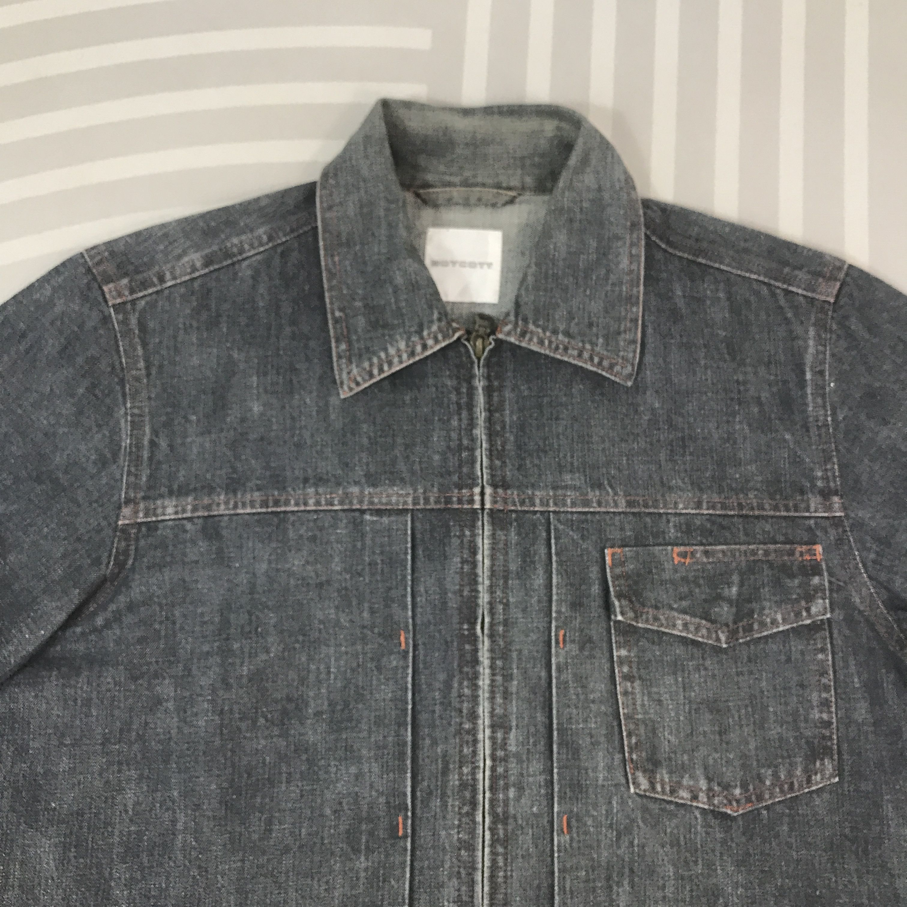 Boycott Vintage Boycott Denim zip Jacket japan K66B19 Size US M / EU 48-50 / 2 - 2 Thumbnail