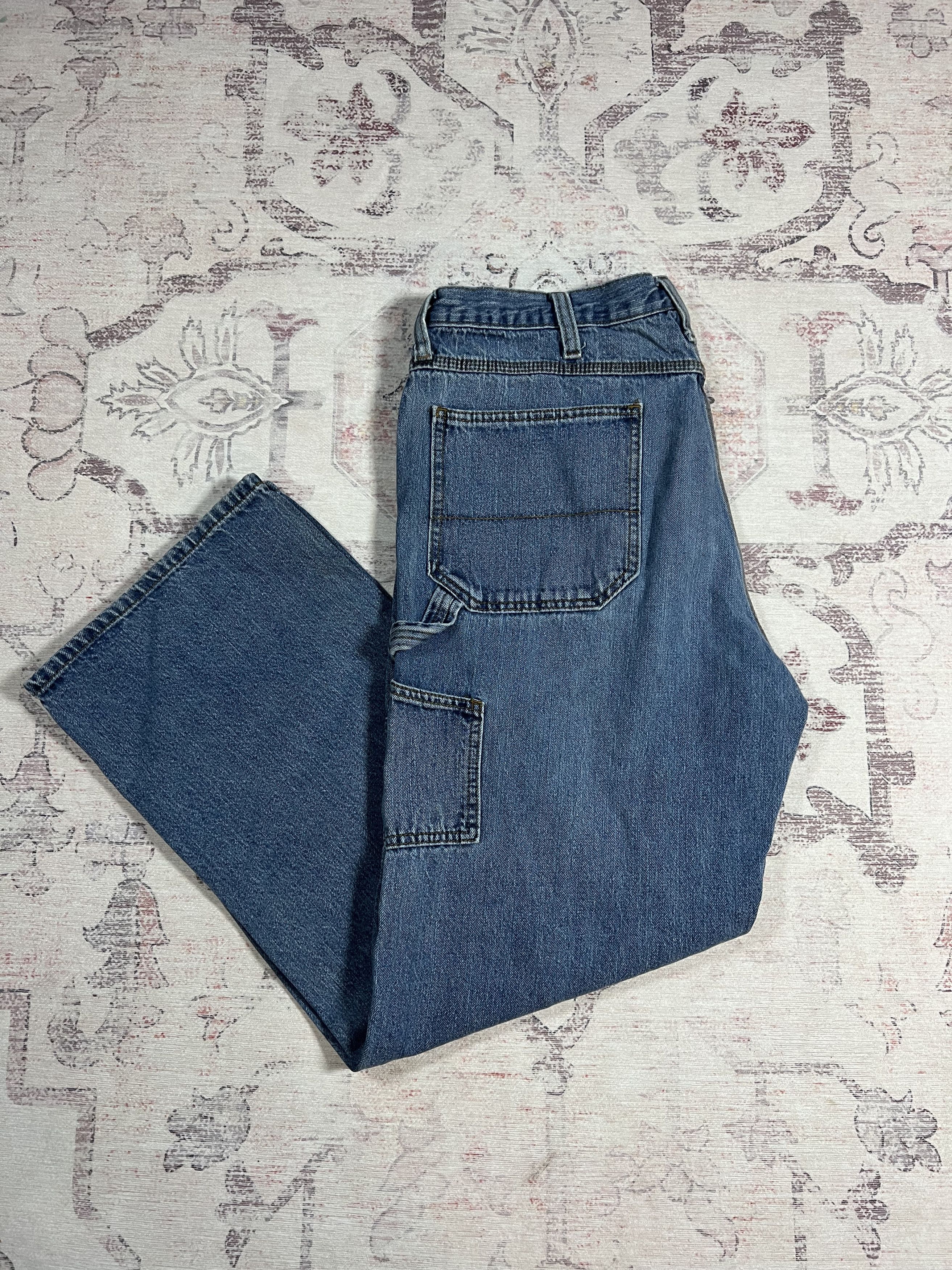 Faded Glory Vintage 90s Faded Carhartt Styled Carpenter Denim Pants Size US 36 / EU 52 - 2 Thumbnail