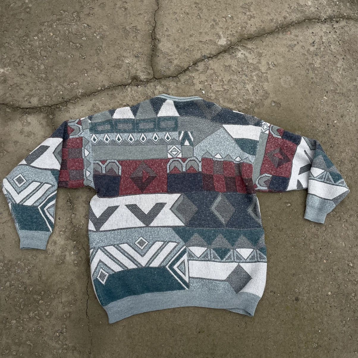 Vintage Vintage Knit Sweater Wool Y2K Style USA 90s Size US L / EU 52-54 / 3 - 3 Thumbnail