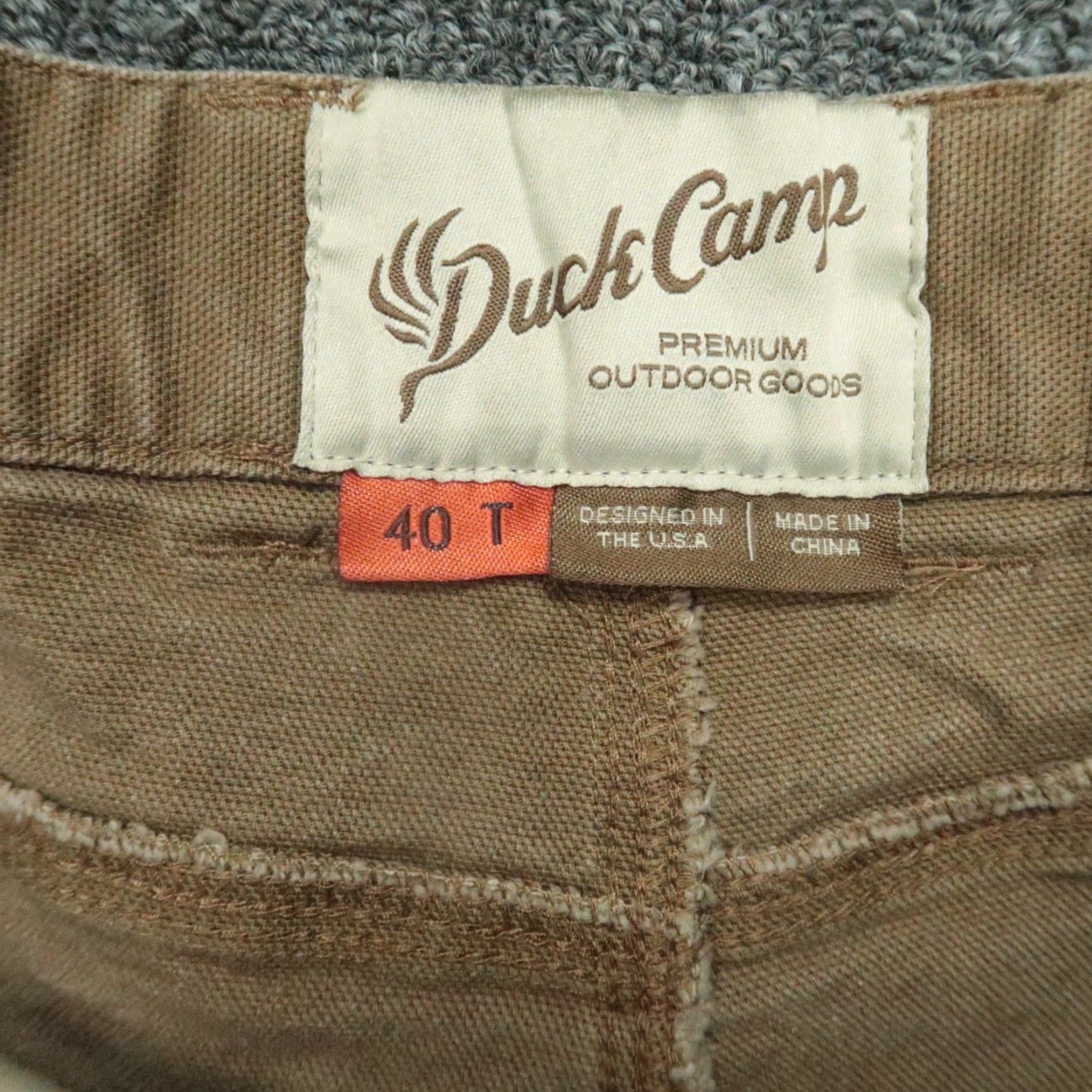 Vintage Duck Camp Pants Mens 38x32 Brown Canvas Hiking Outdoor Workwear Regular Straight Front Pocket Trousers 38 Inseam Brown Mens Size US 38 / EU 54 - 3 Thumbnail