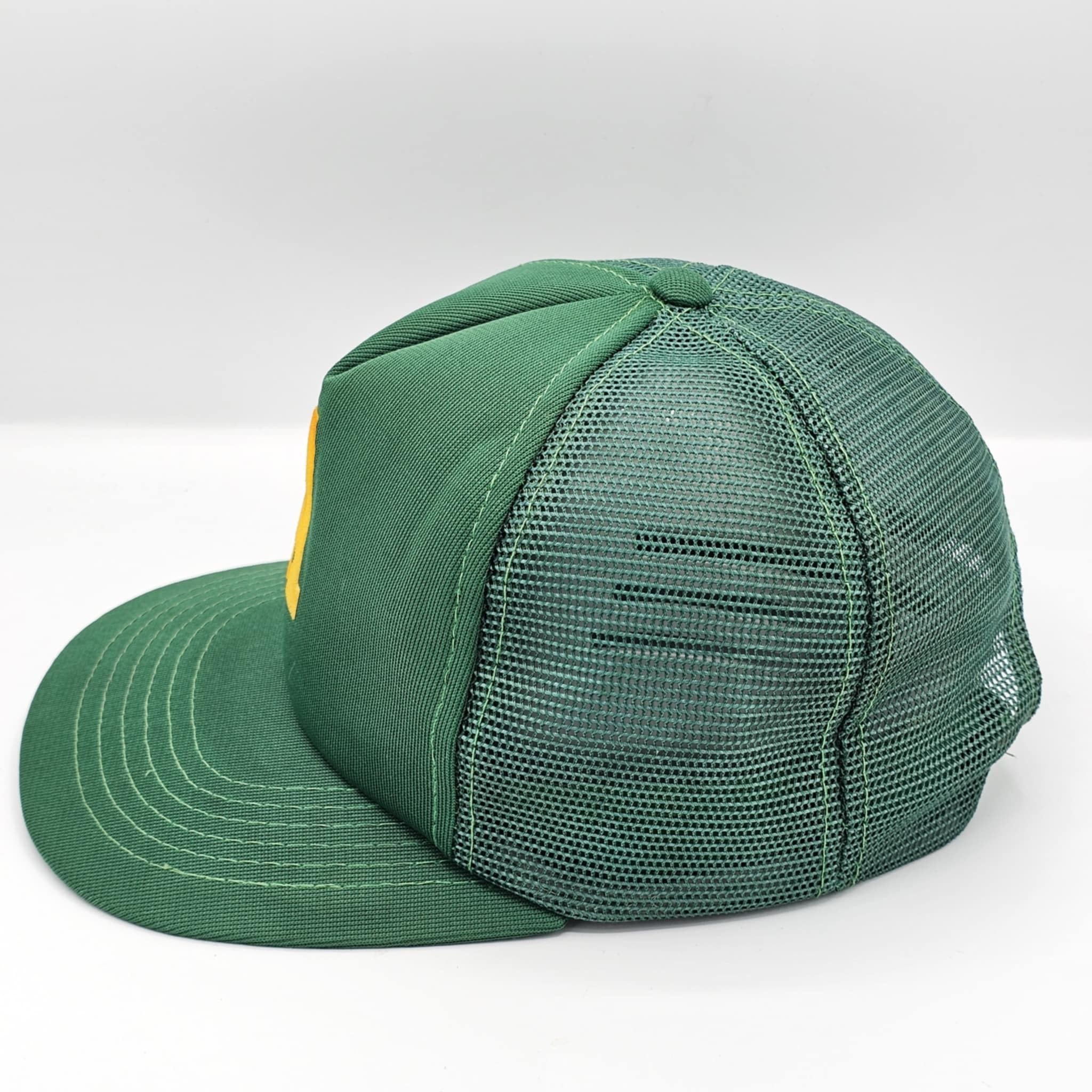 Vintage Letter A Vintage 70s Youngan Green Trucker Snapback Hat Size ONE SIZE - 2 Thumbnail