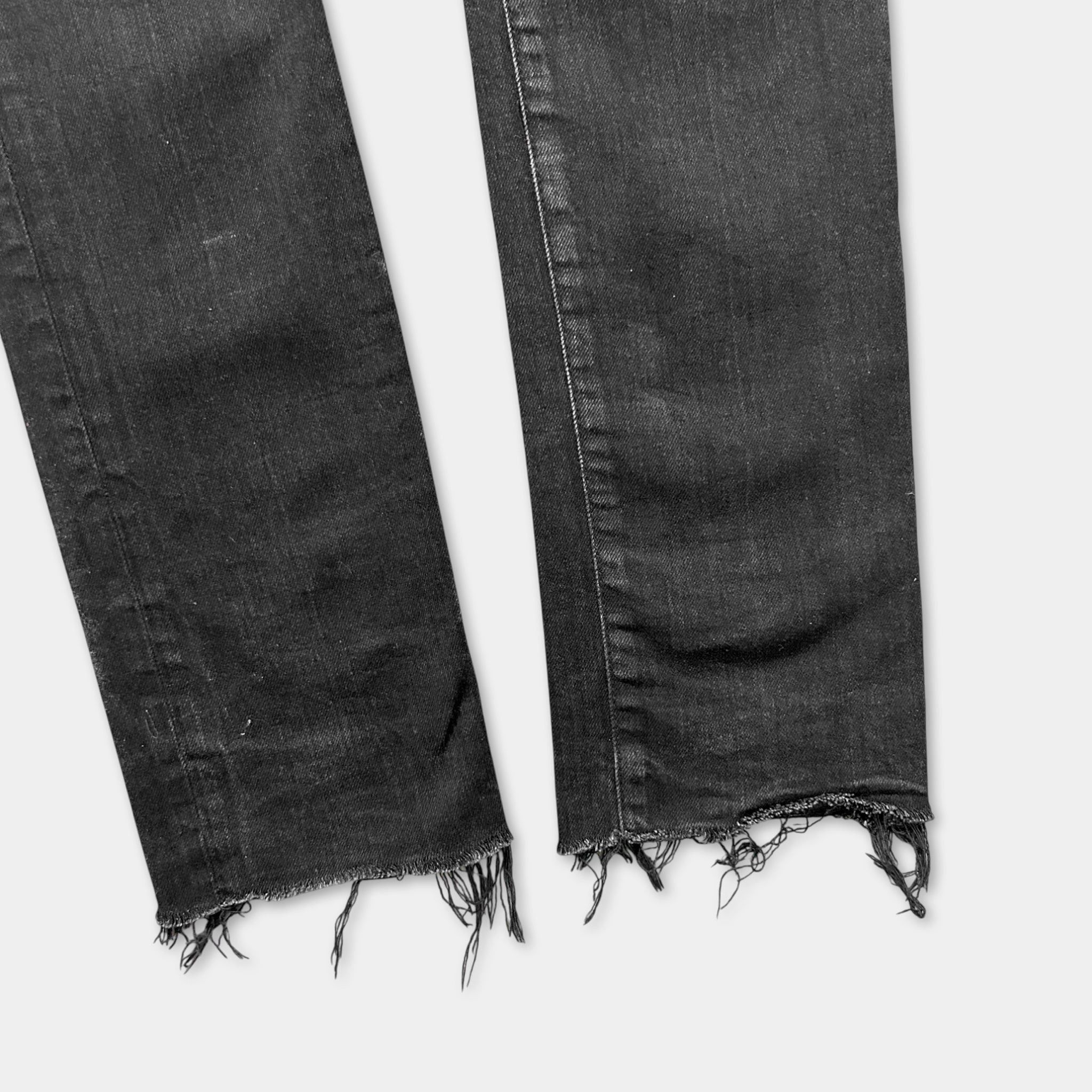 Saint Laurent Paris Saint Laurent 2014 Hedi Slimane Black Frayed Skinny Jeans Size US 32 / EU 48 - 3 Thumbnail