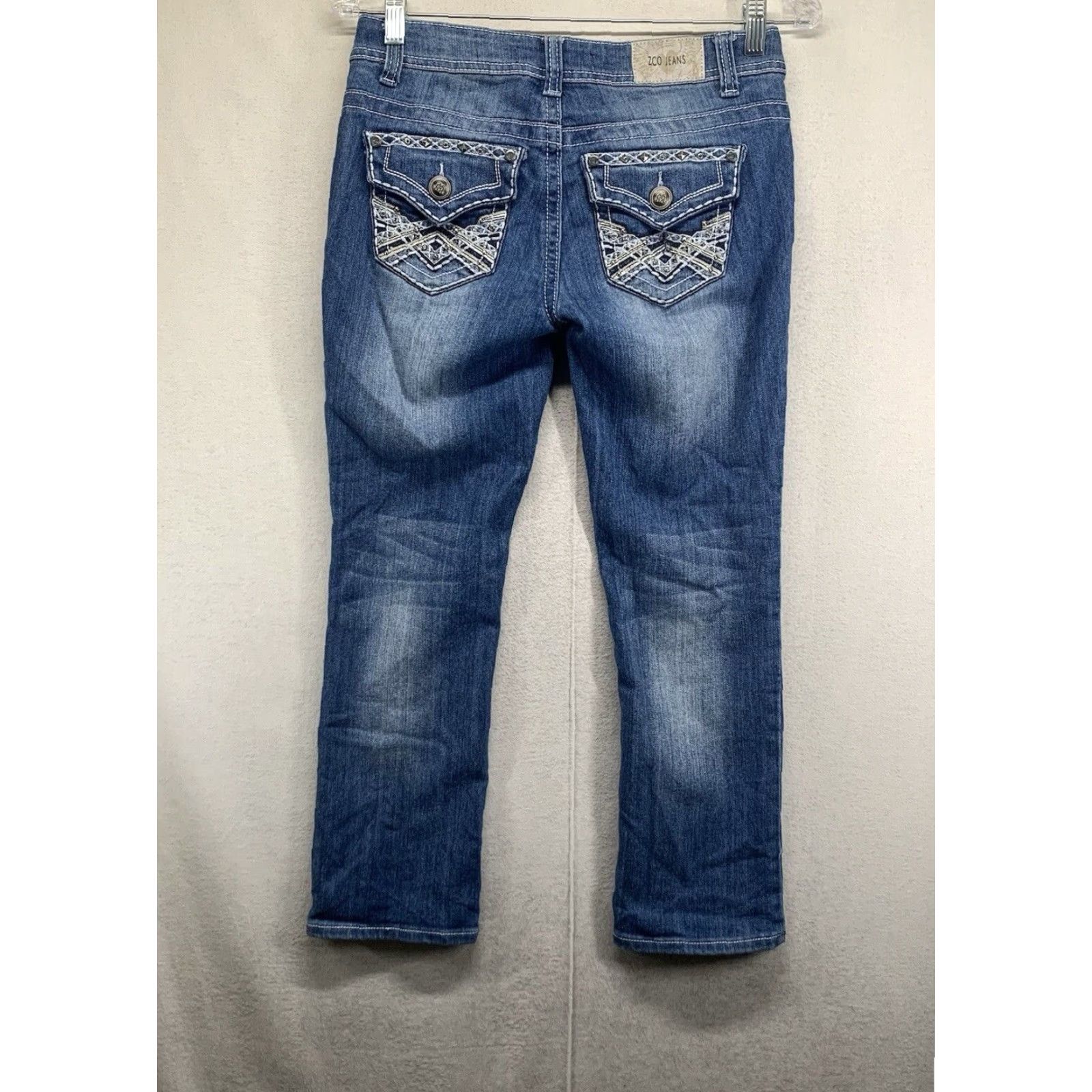 Vintage VINTAGE Zco Women's Skinny Jeans Size 5 Blue 5-Pocket Embroidered Back Pockets Stretch Denim Size 27" / US 4 / IT 40 - 2 Thumbnail