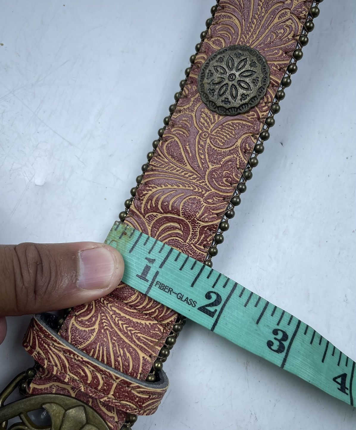 Seditionaries nice designs studded pvc belt tc48 Size 36 - 9 Thumbnail