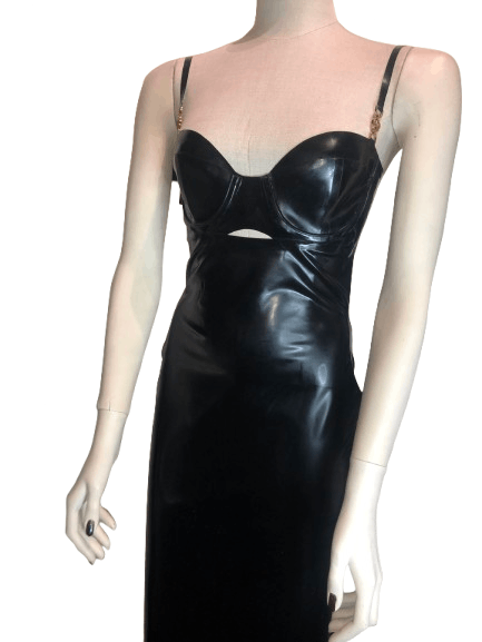 Versace VERSACE Black Latex Dress Size 40 ita Size S / US 4 / IT 40 - 2 Thumbnail